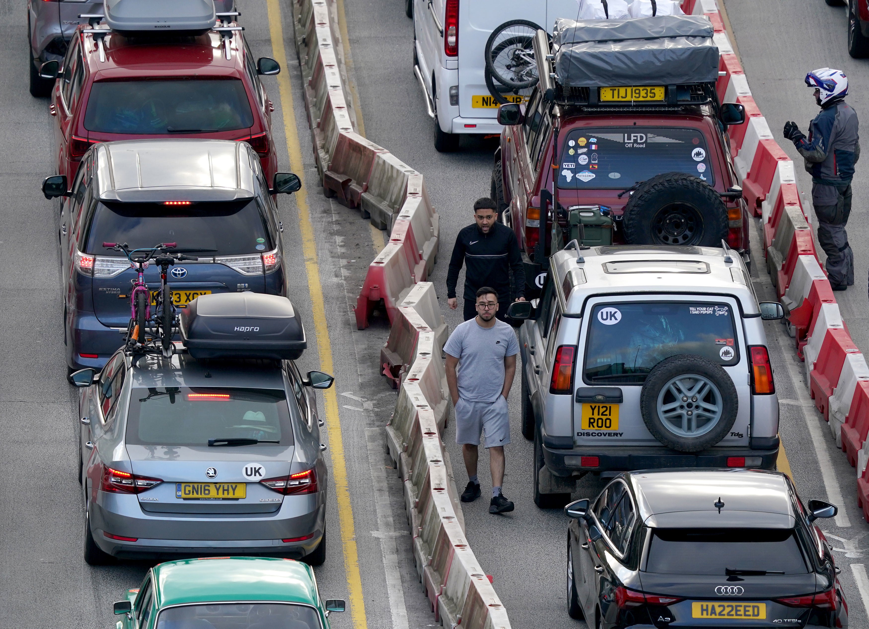 Go slow? Lines of traffic in Dover this morning