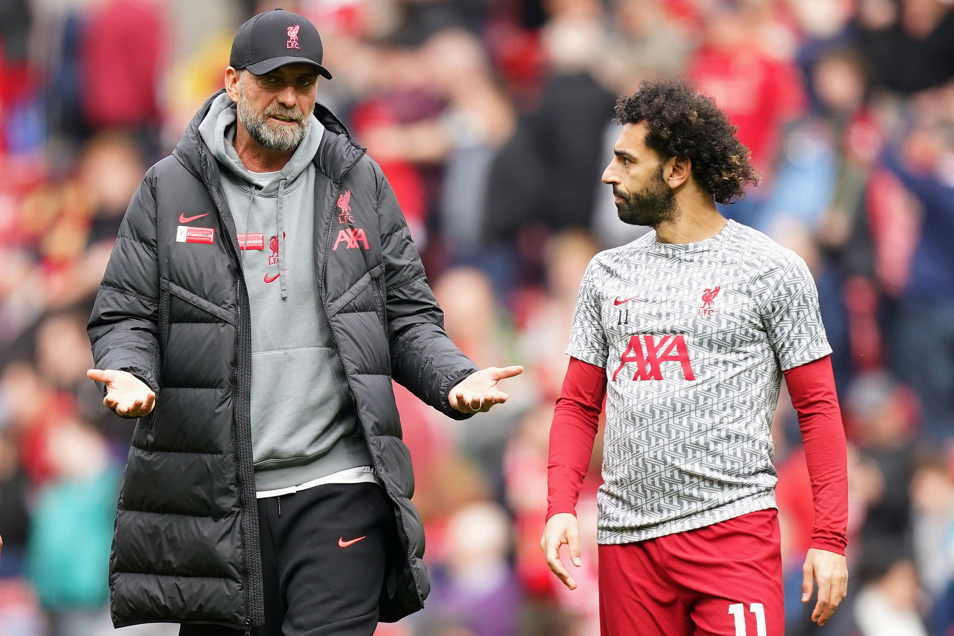 Jurgen Klopp and Mohamed Salah both concede Liverpool underperformed last season (Mike Egerton/PA)