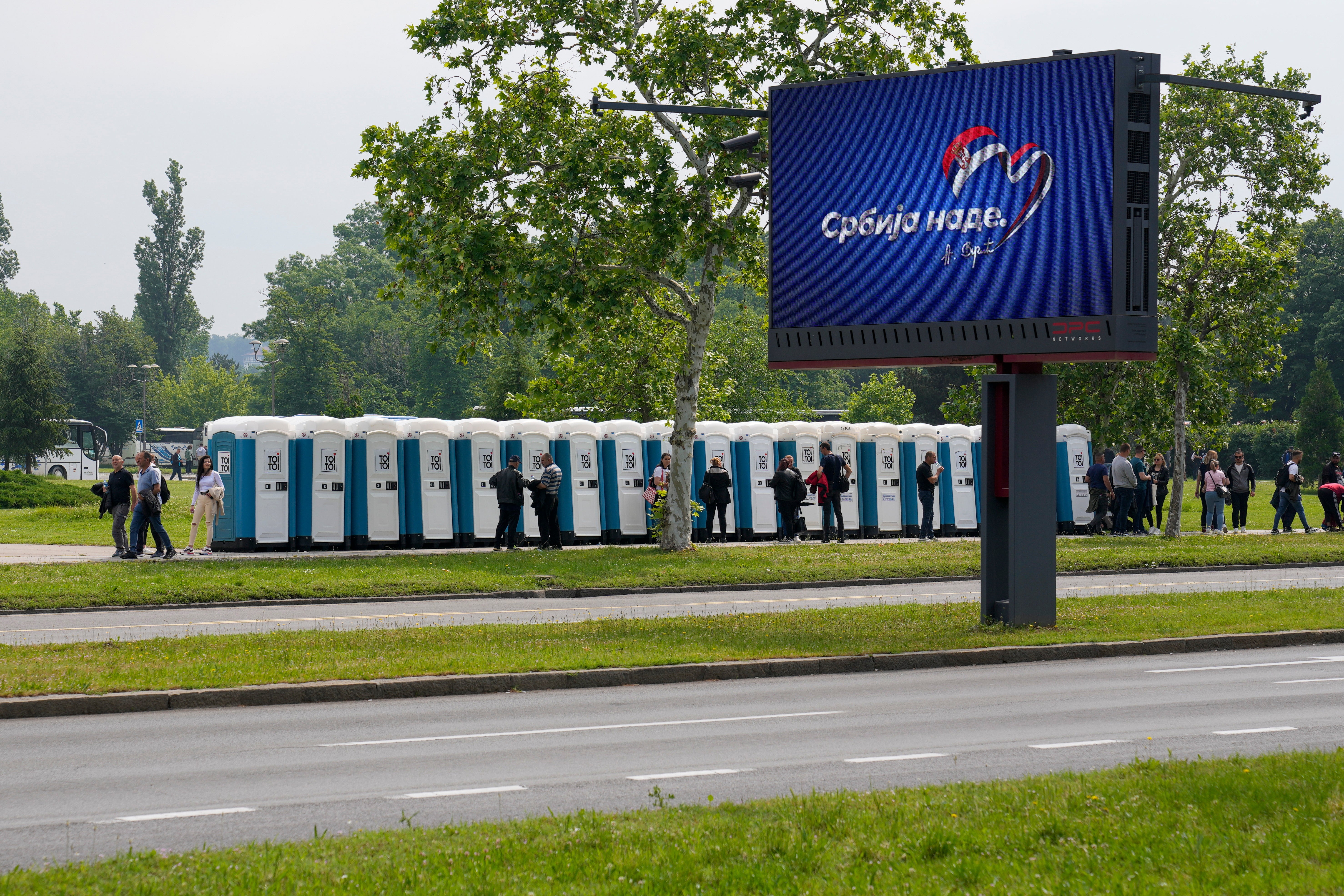 Serbia Shootings Rally