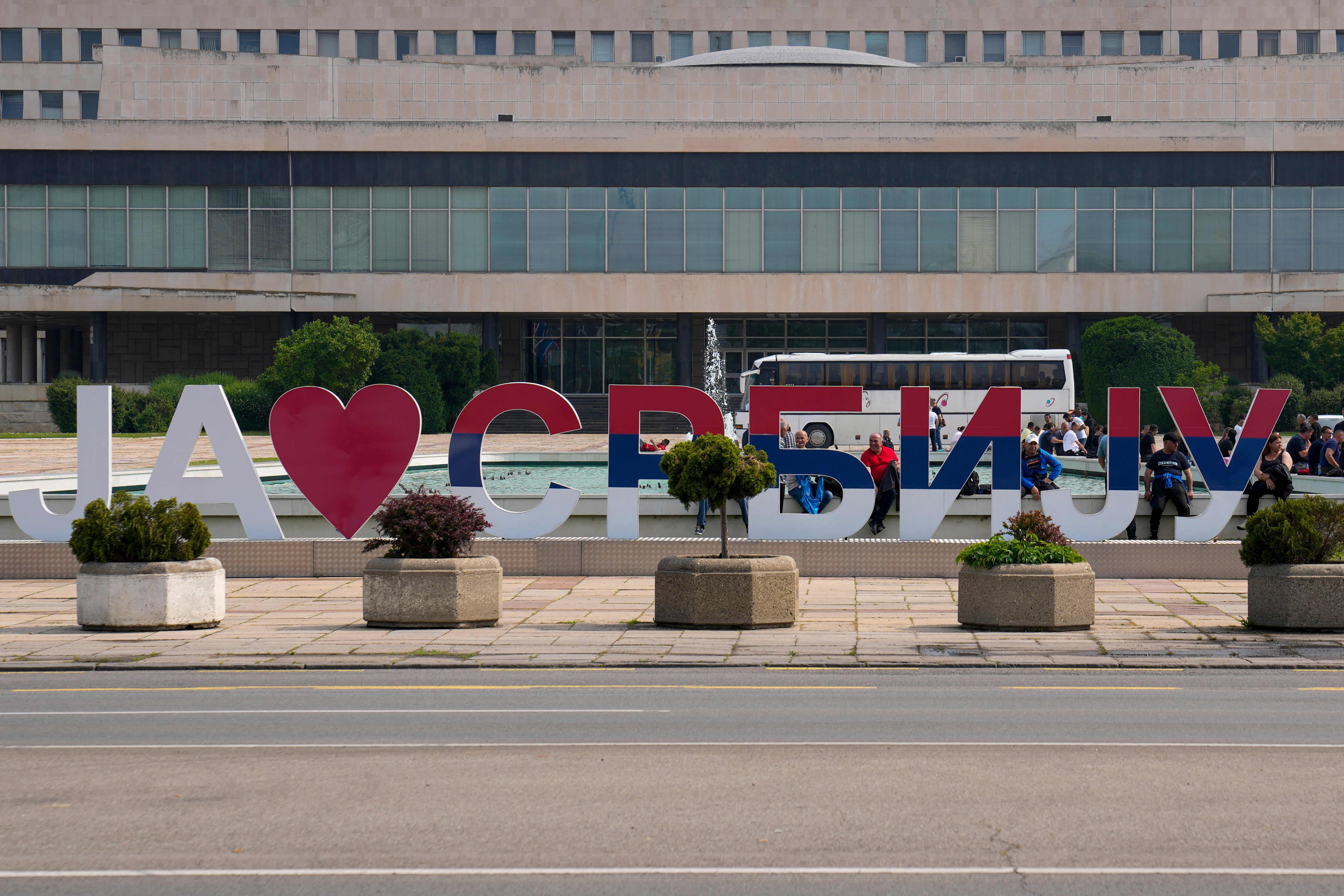 Serbia Shootings Rally