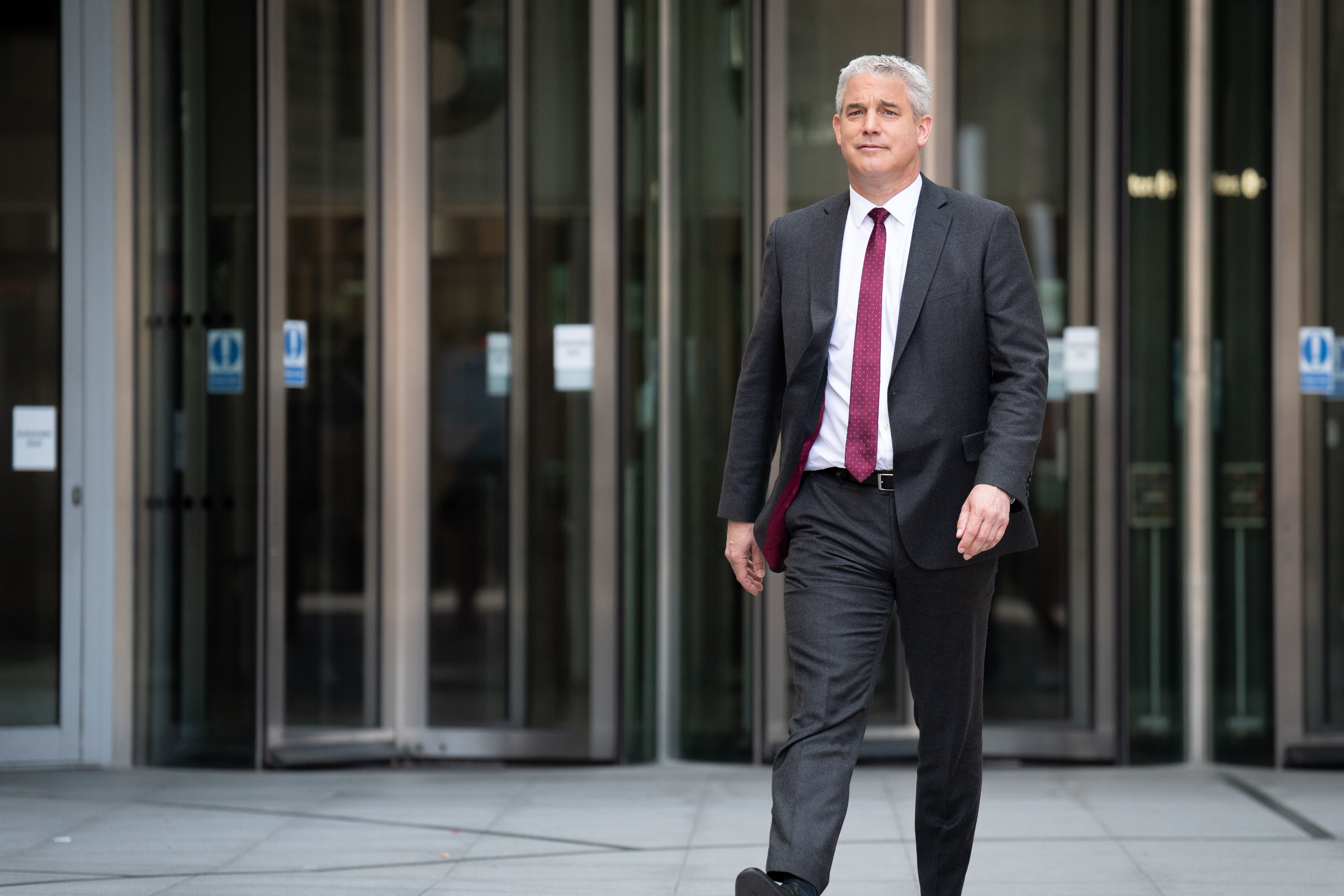 Health Secretary Steve Barclay outside the BBC Broadcasting House (PA)