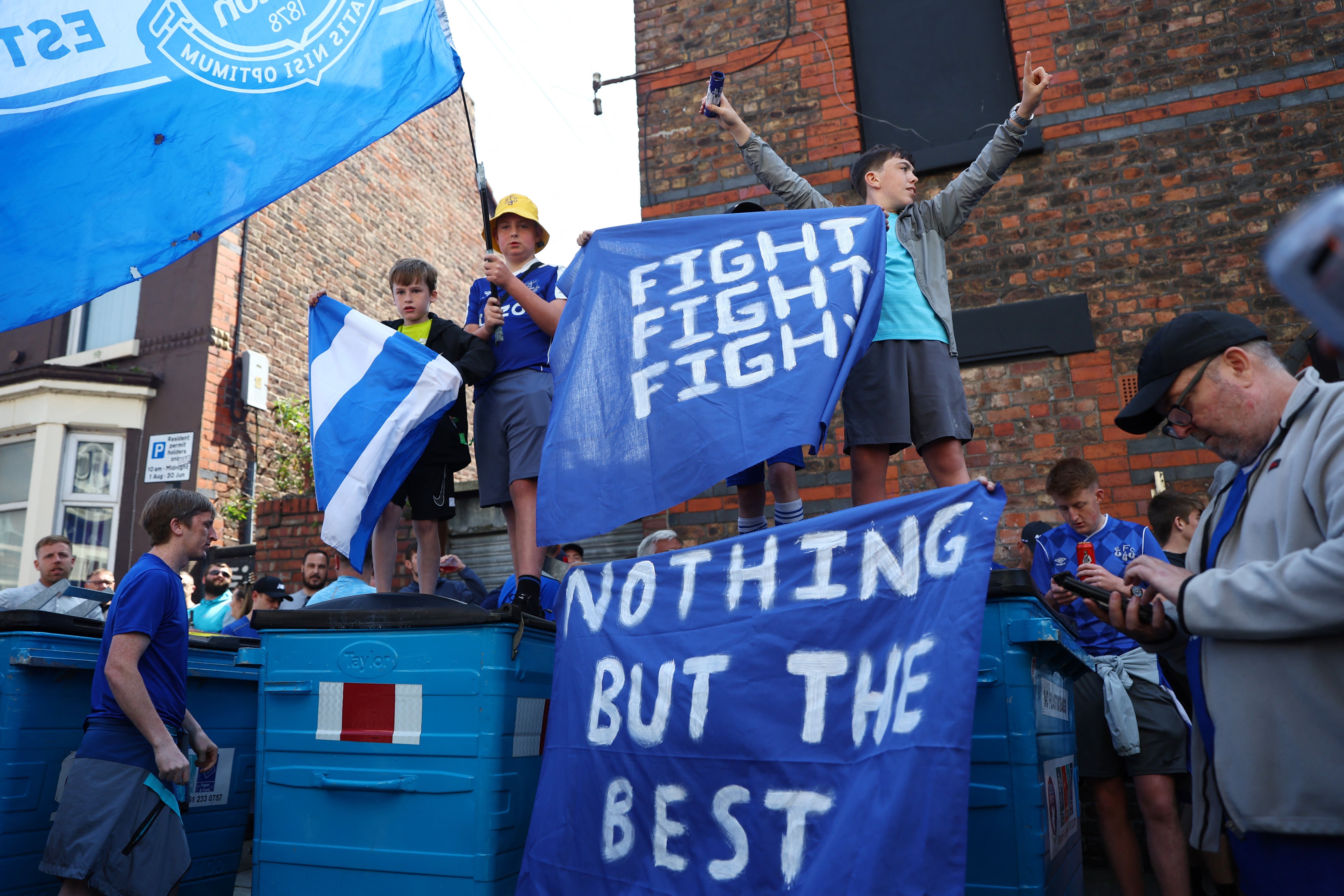 Everton fans show their support