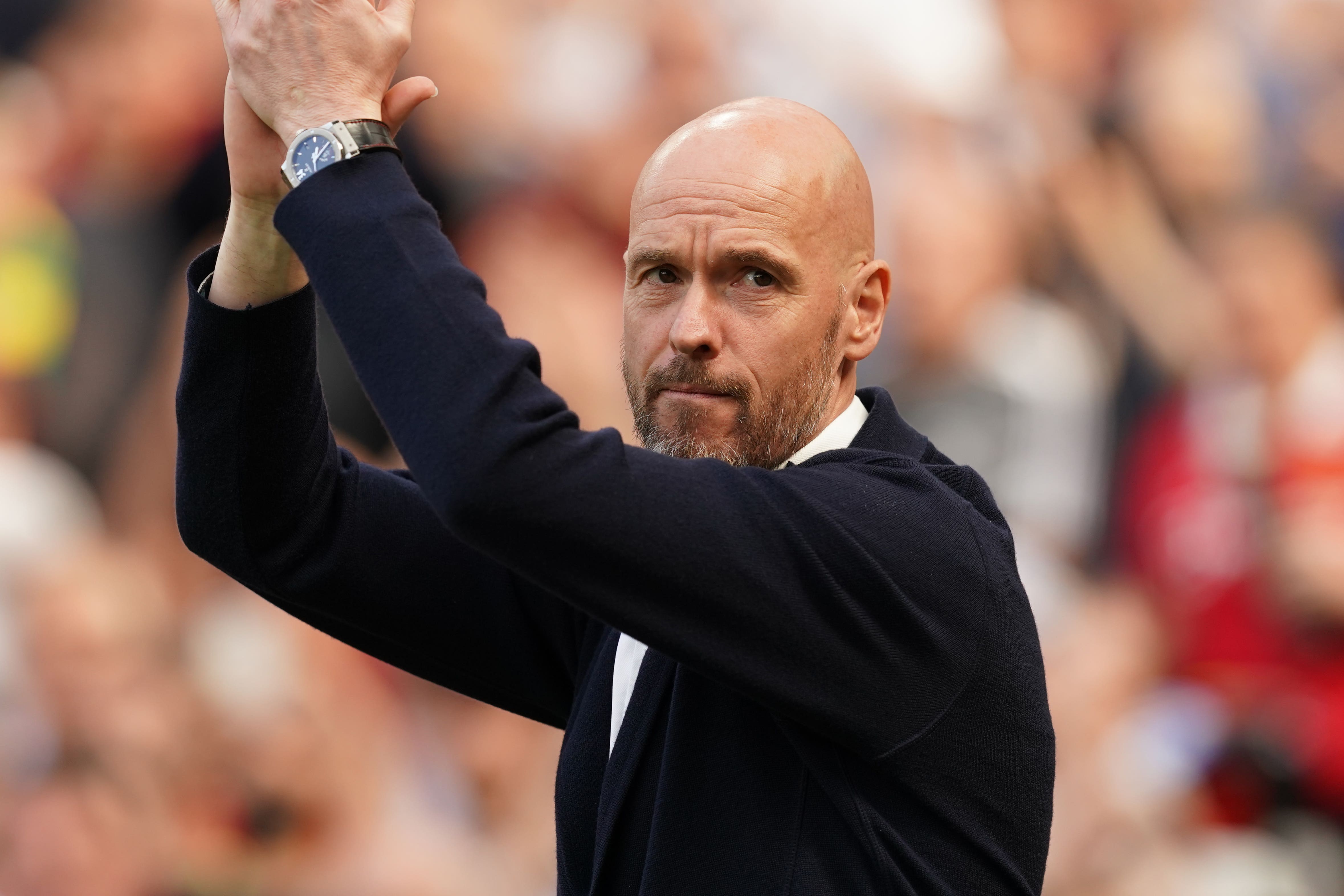 Erik ten Hag’s Manchester United ended the Premier League season with a win against Fulham (Martin Rickett/PA)