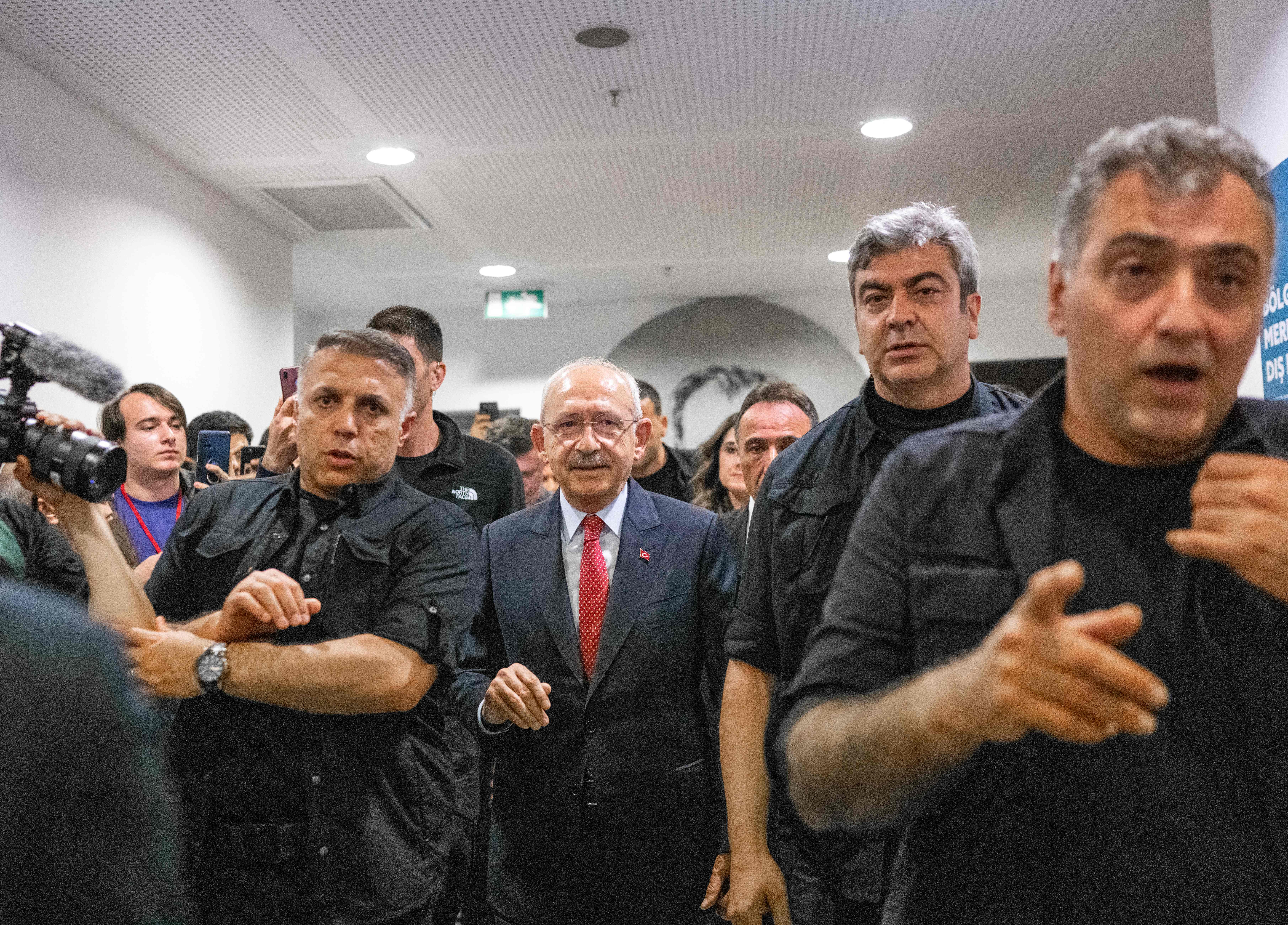 Opposition leader Kemal Kilicdaroglu in Ankara on Sunday evening