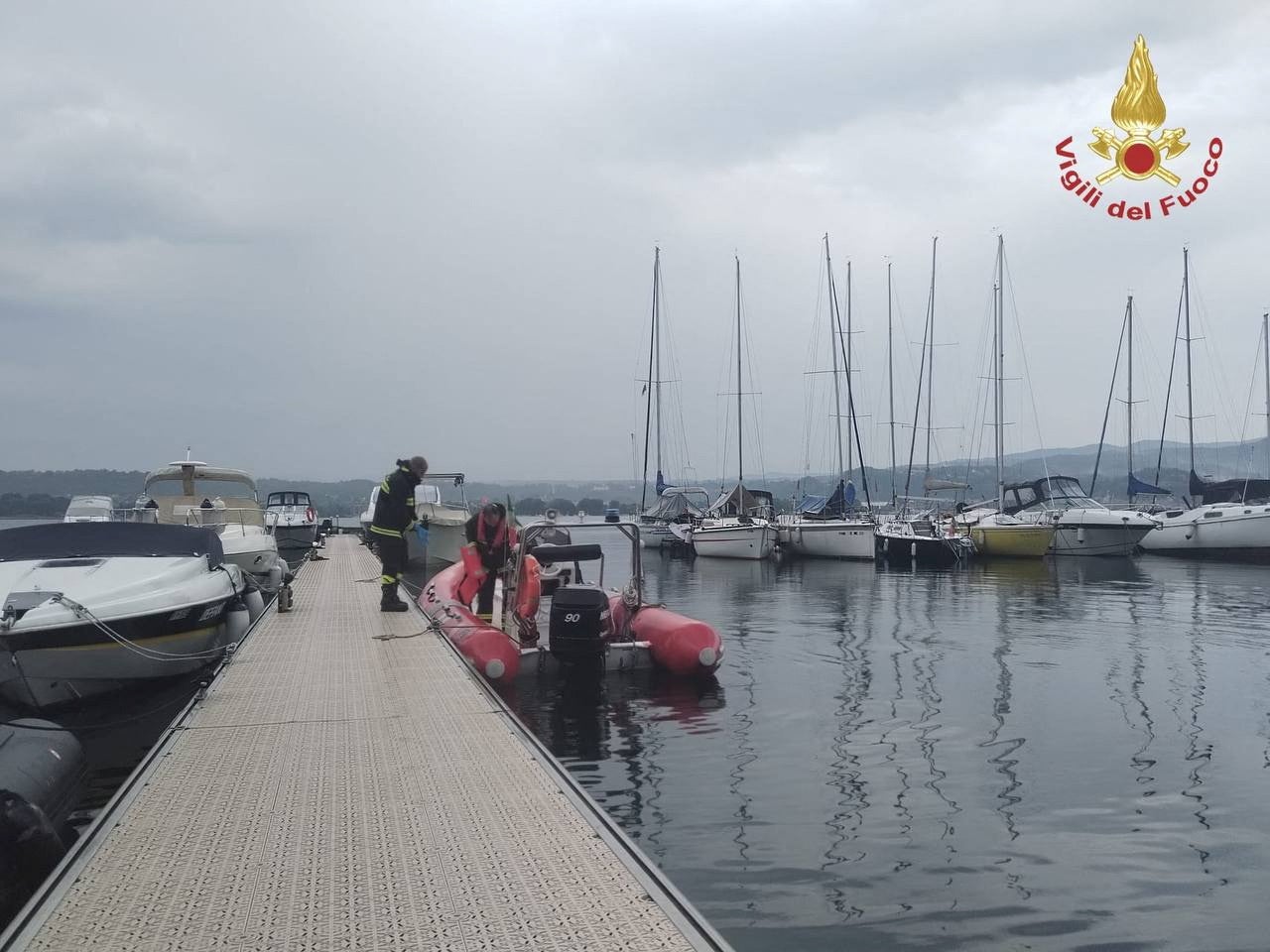 Emergency workers pulled survivors from the water