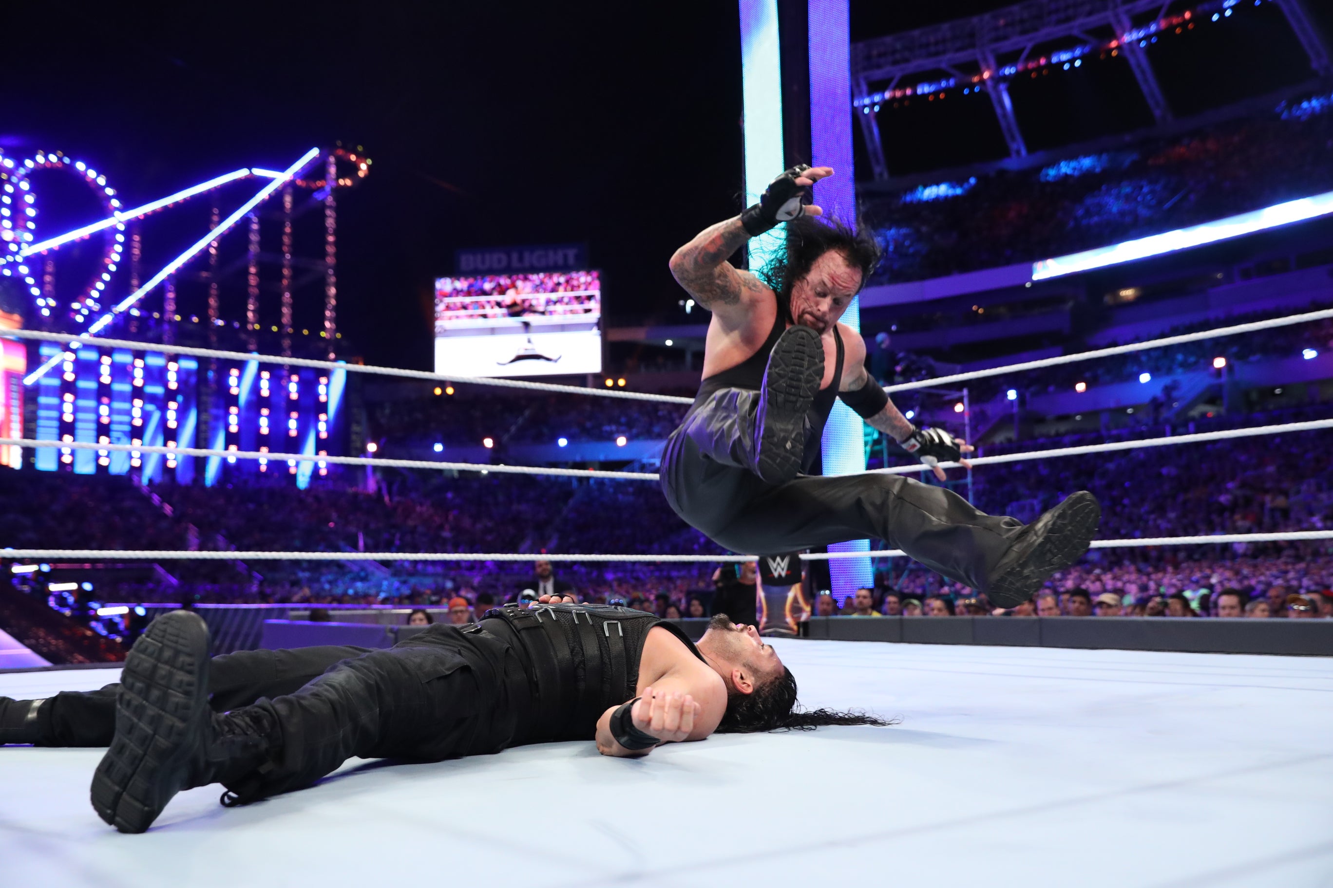 The Undertaker faces Roman Reigns in a WWE match at WrestleMania