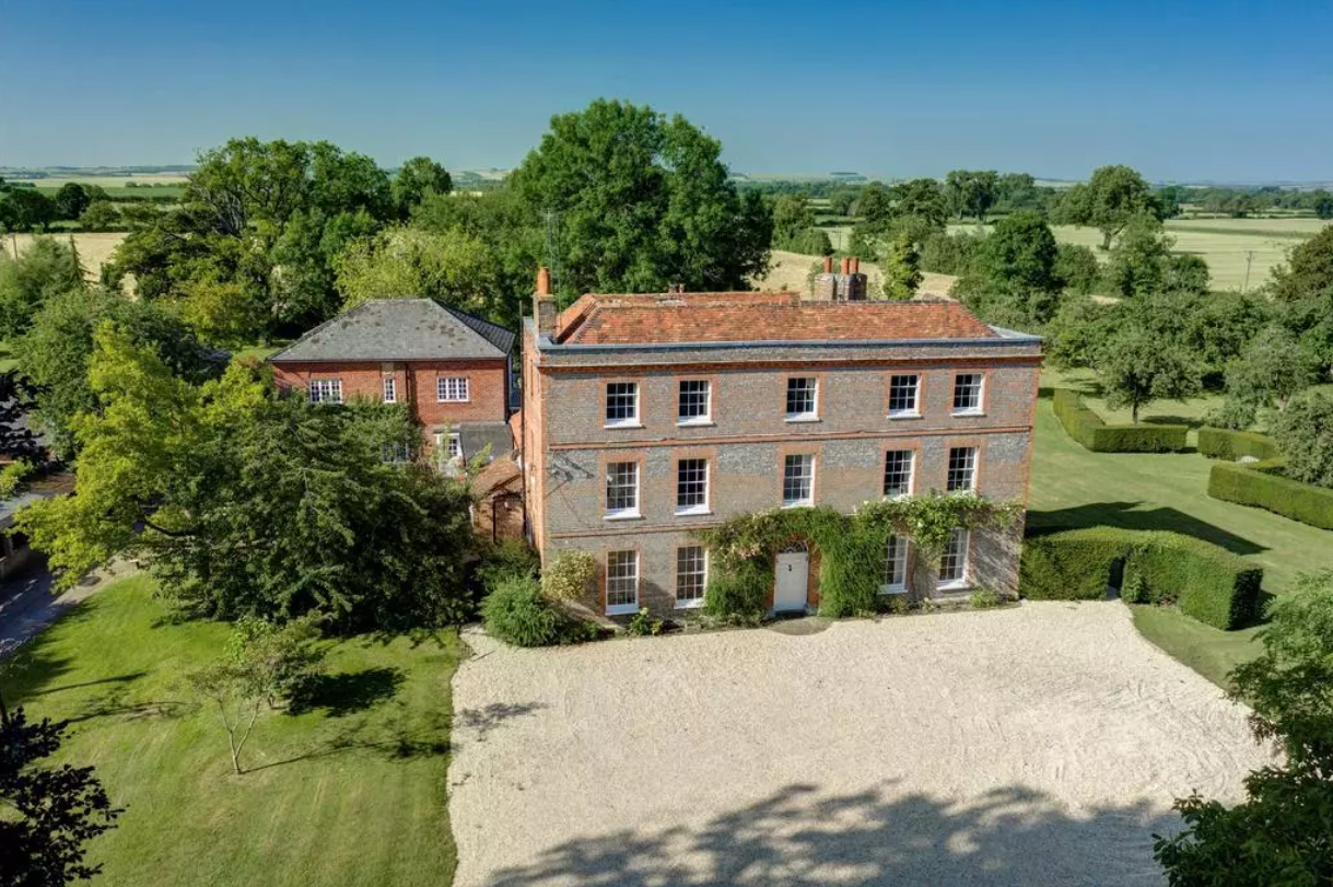 An aerial view of Brightwell Manor