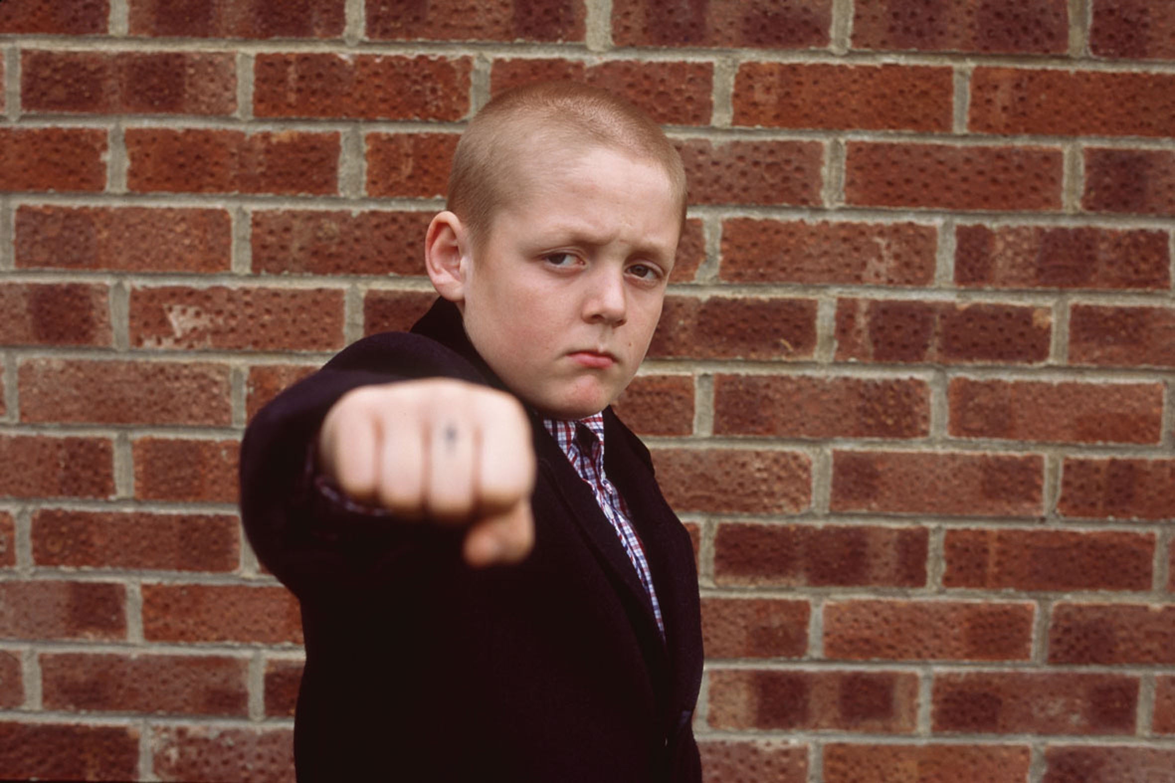 A young Turgoose on the set of ‘This Is England’ in 2006