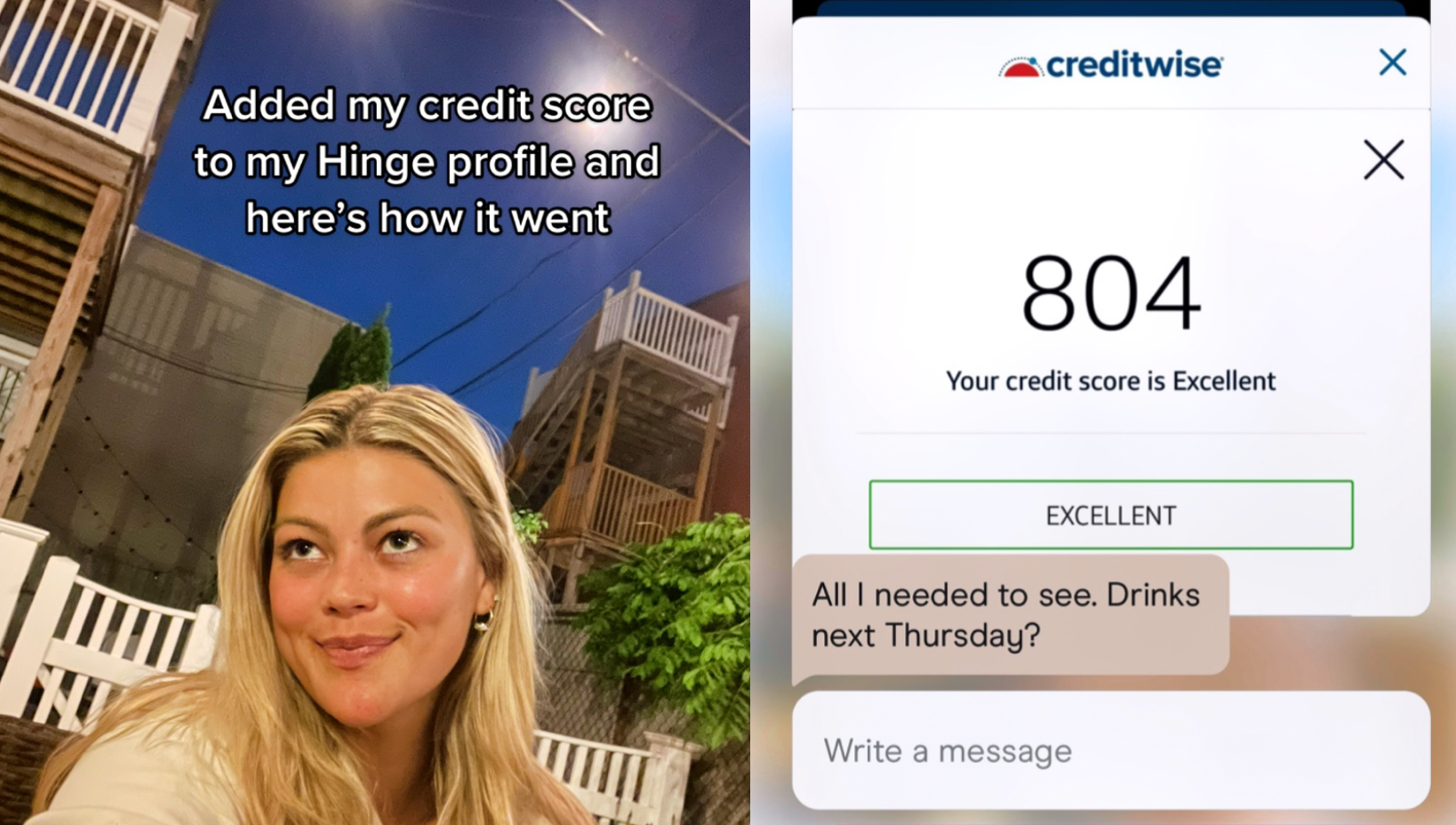Woman stunned by response after putting her credit score on Hinge profile