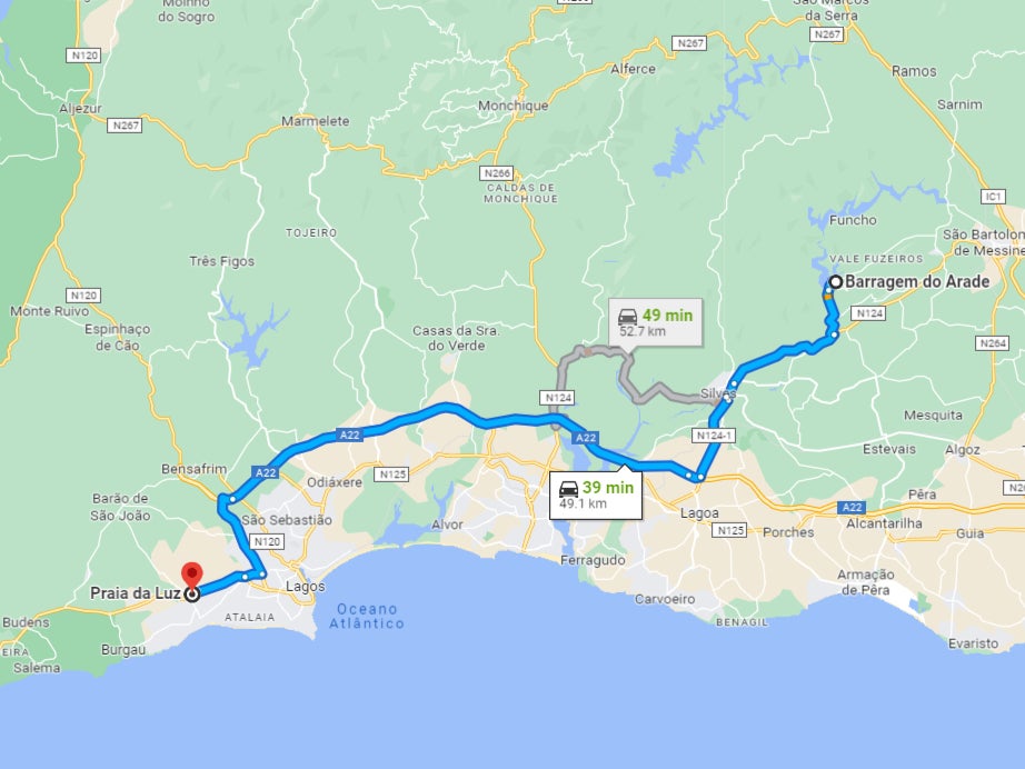 The reservoir is 31 miles from the Praia da Luz holiday resort, where Madeleine went missing