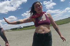 Bodycam video shows bloodied Nikki Alvarez begging police to arrest her boyfriend before she vanished