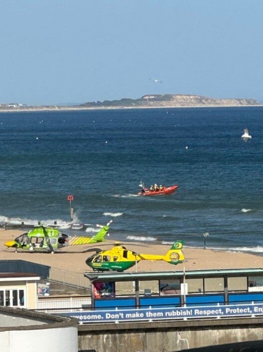 The beach was busy at the time, during the half term warm weather