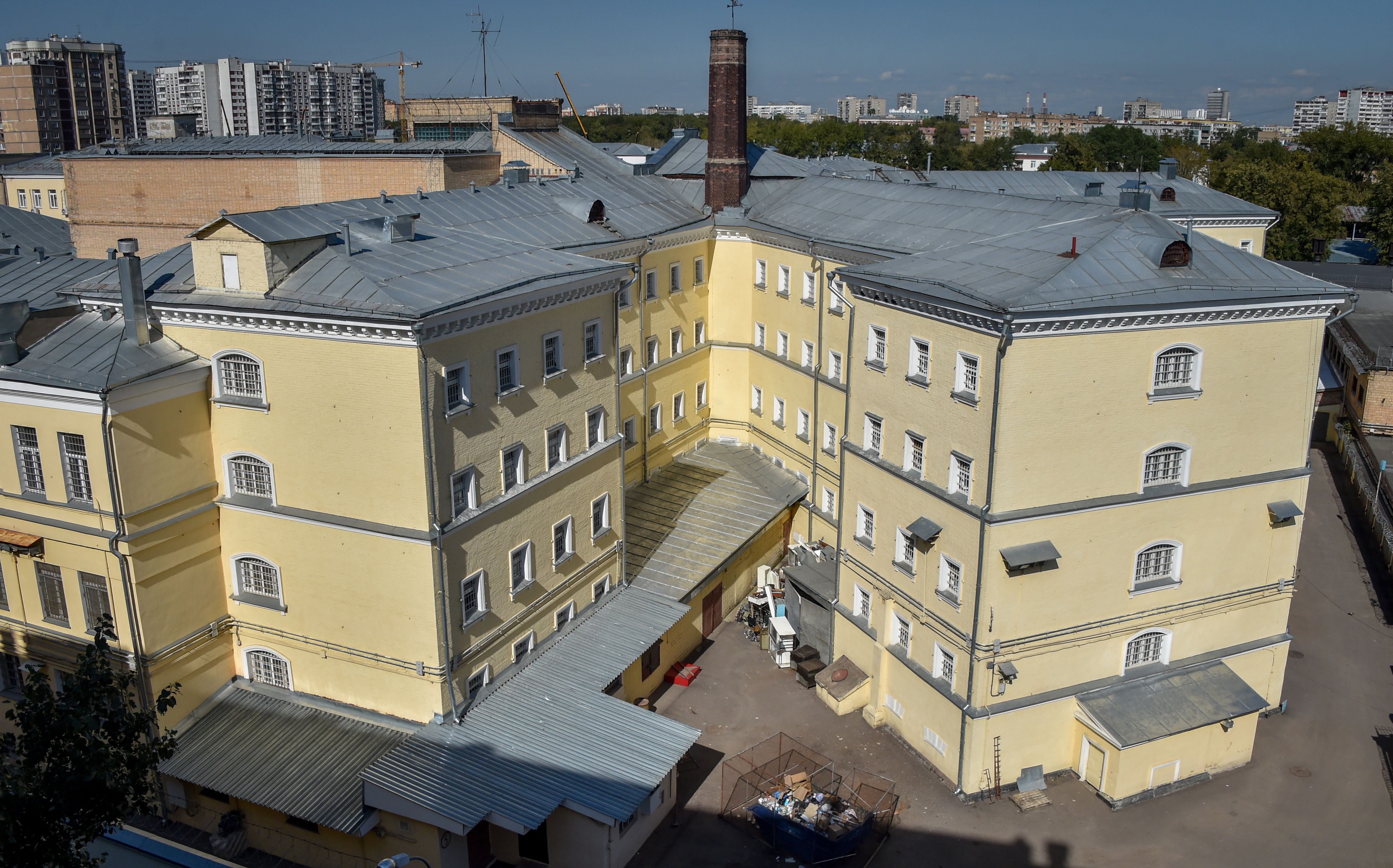 An outside view of the Russian Lefortovo prison in Moscow from 2019