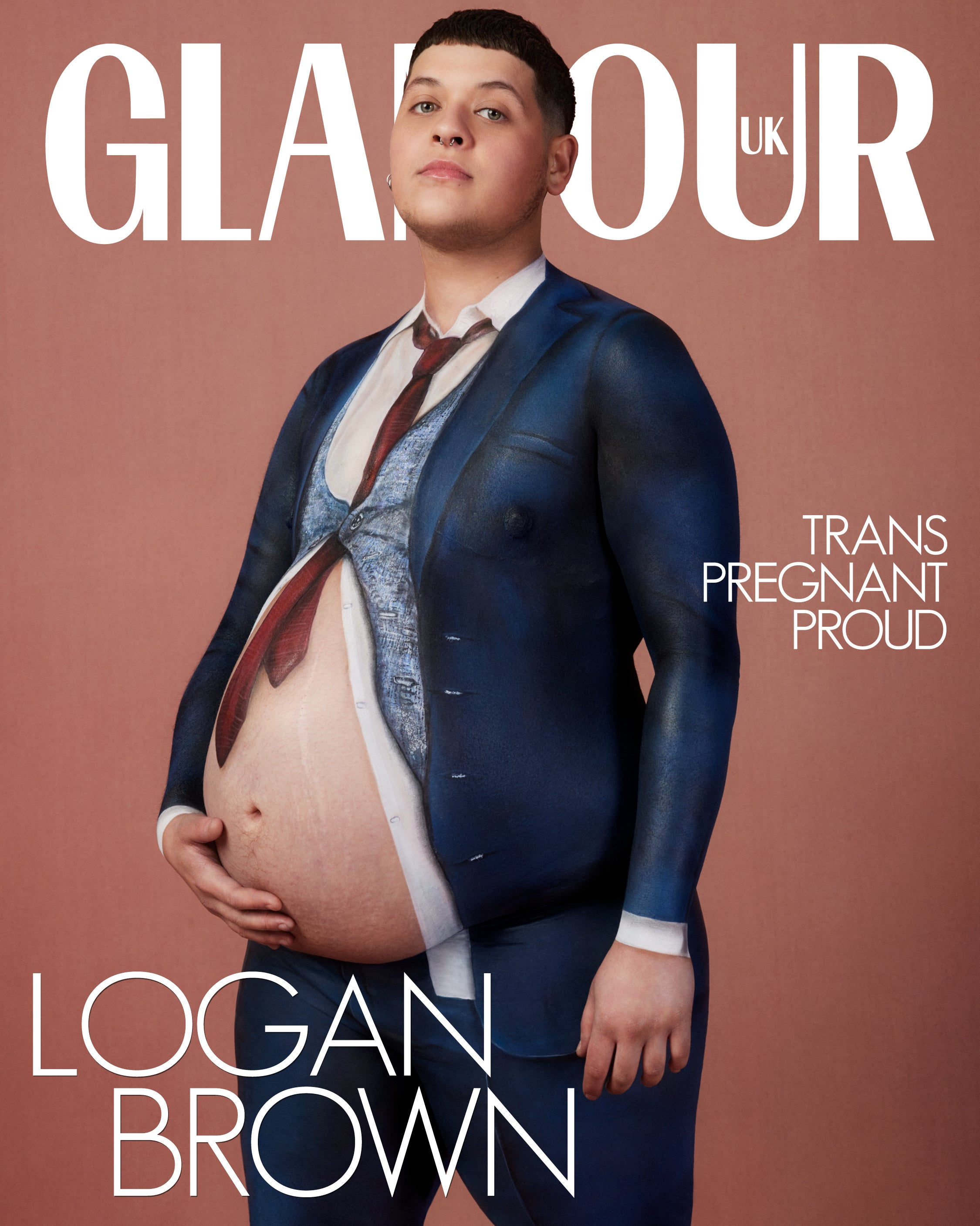 Logan Brown on the cover of Glamour UK’s June Pride issue