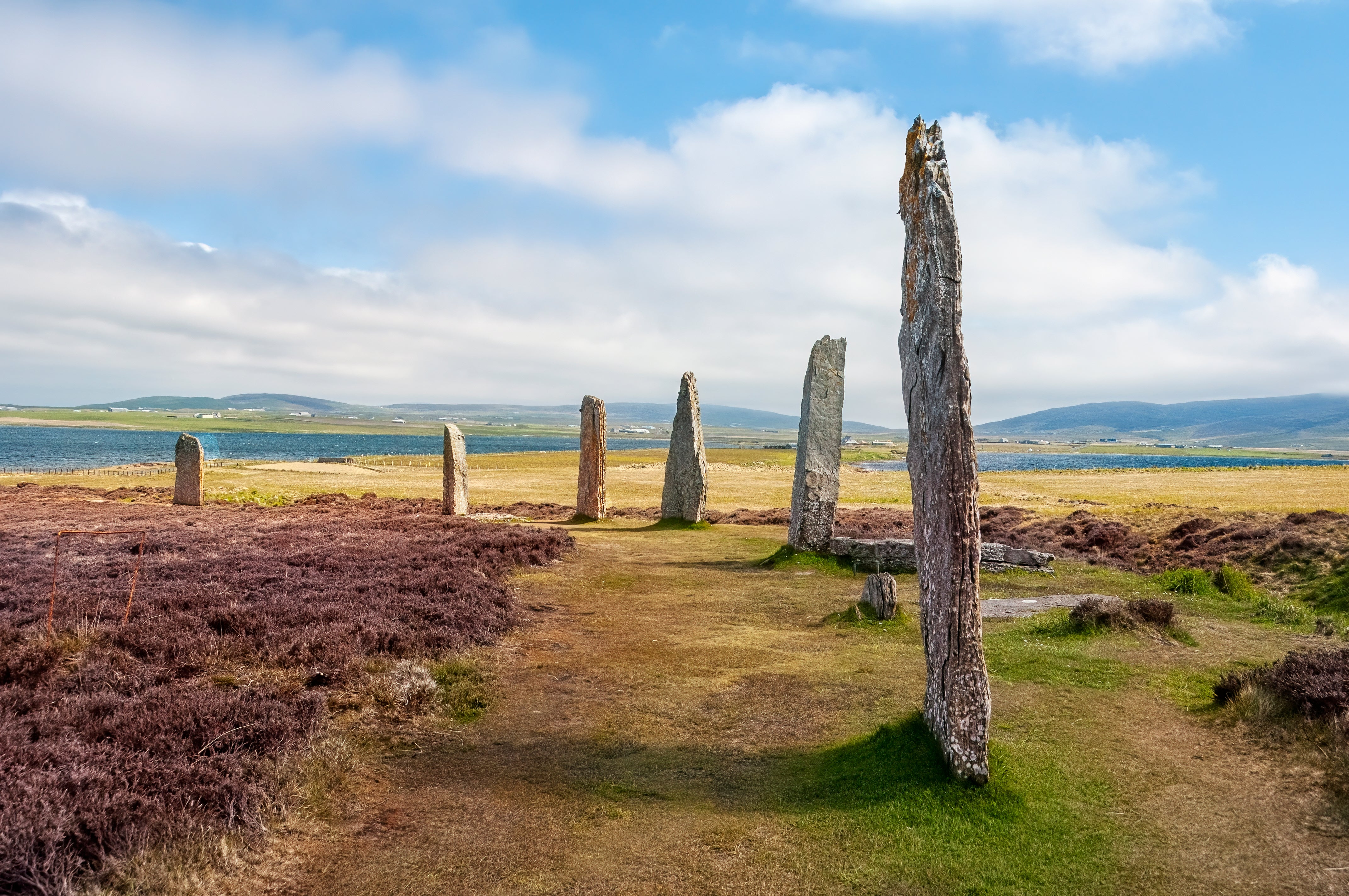 The Stones of Stenness, part of the Heart of Neolithic Orkney World Heritage Site