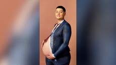 Pregnant transgender man stars on Glamour UK’s Pride cover in hand-painted suit