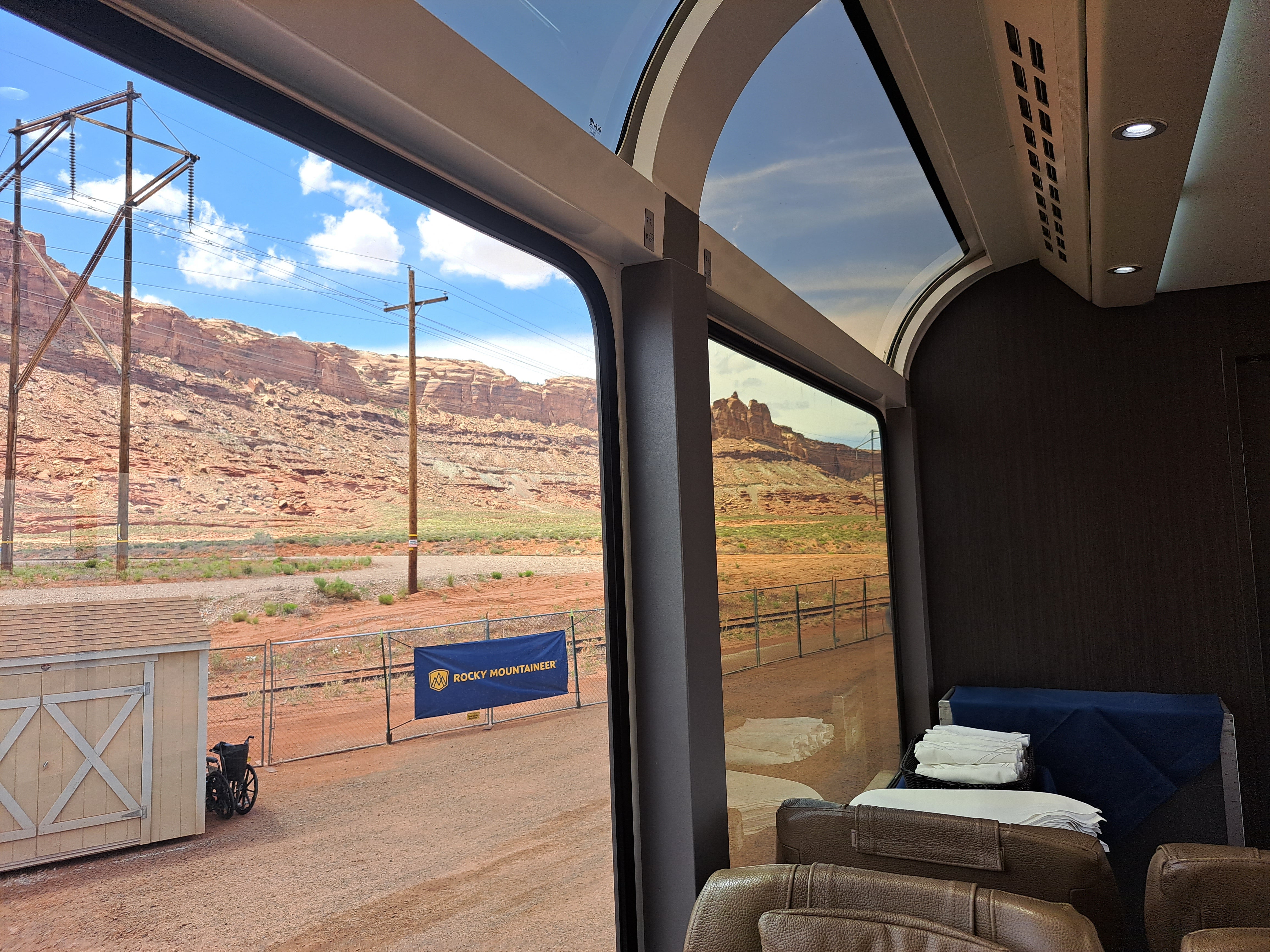 Departing from Moab on the Rocky Mountaineer