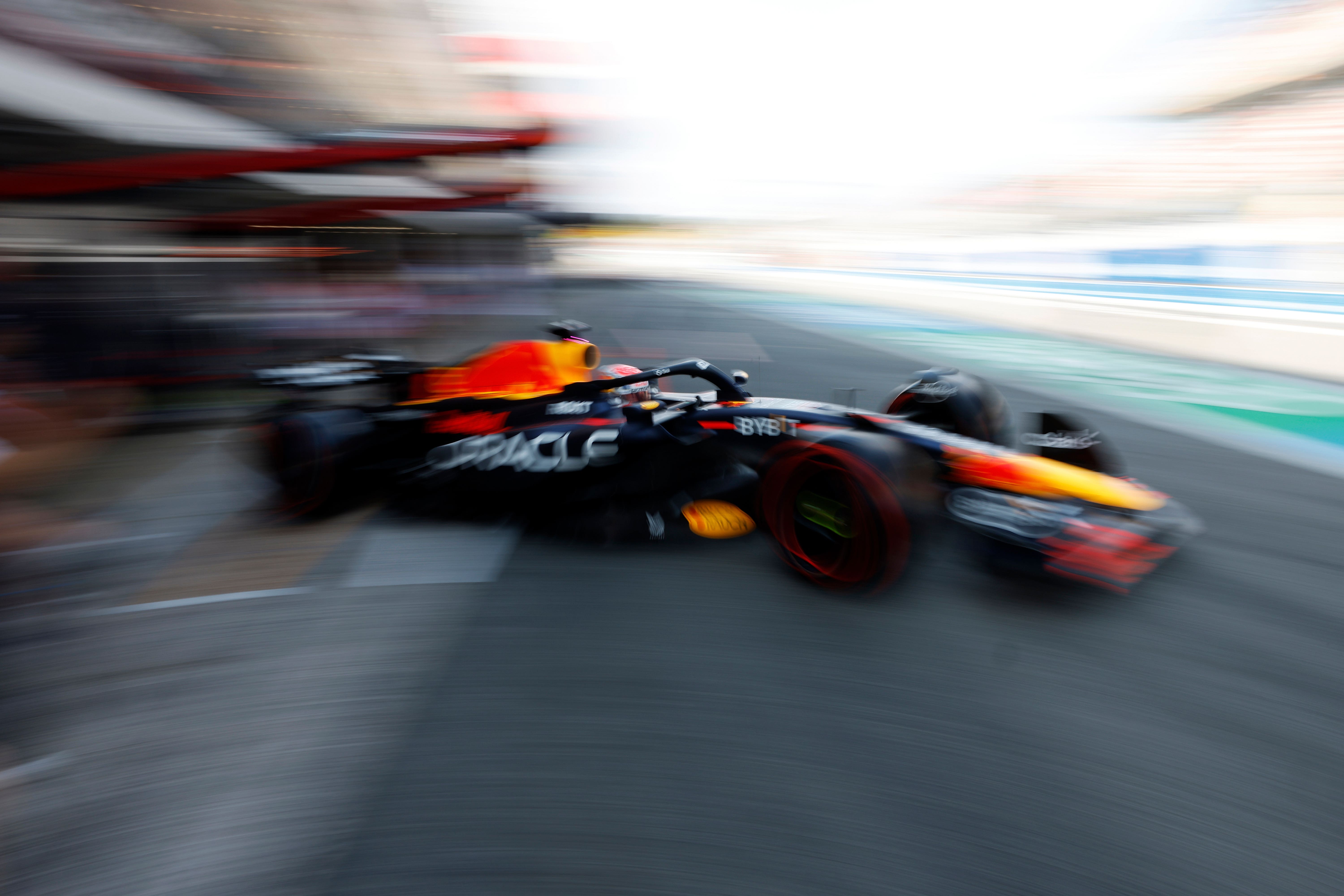 Max Verstappen completed a practice double for the Spanish Grand Prix (Joan Monfort/AP)