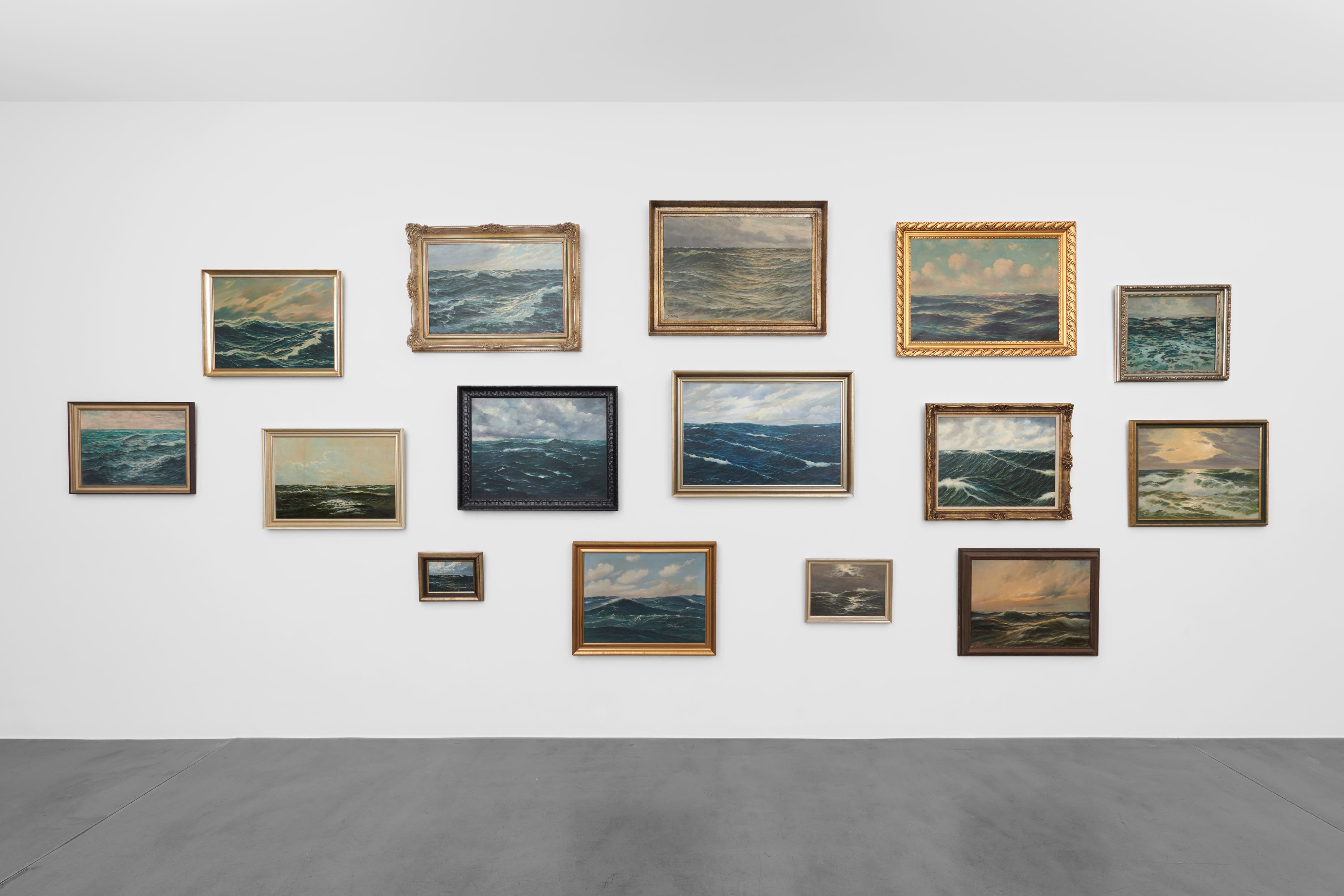 15 framed paintings, oil on canvas, courtesy of the artist and Simon Lee Gallery (Ben Westoby/PA)