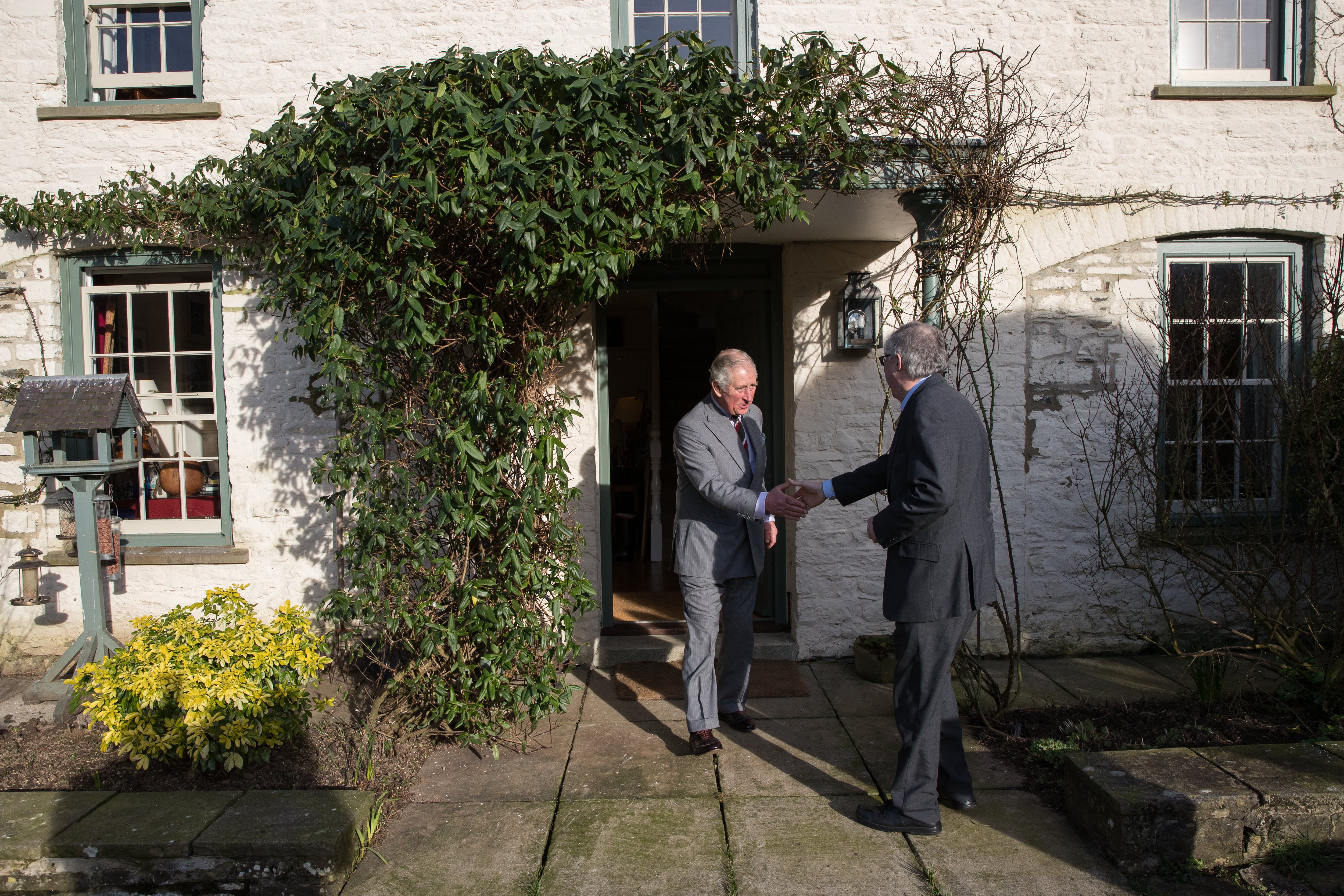 King Charles, then the Prince of Wales pictured in 2019 outside Llwynywermod