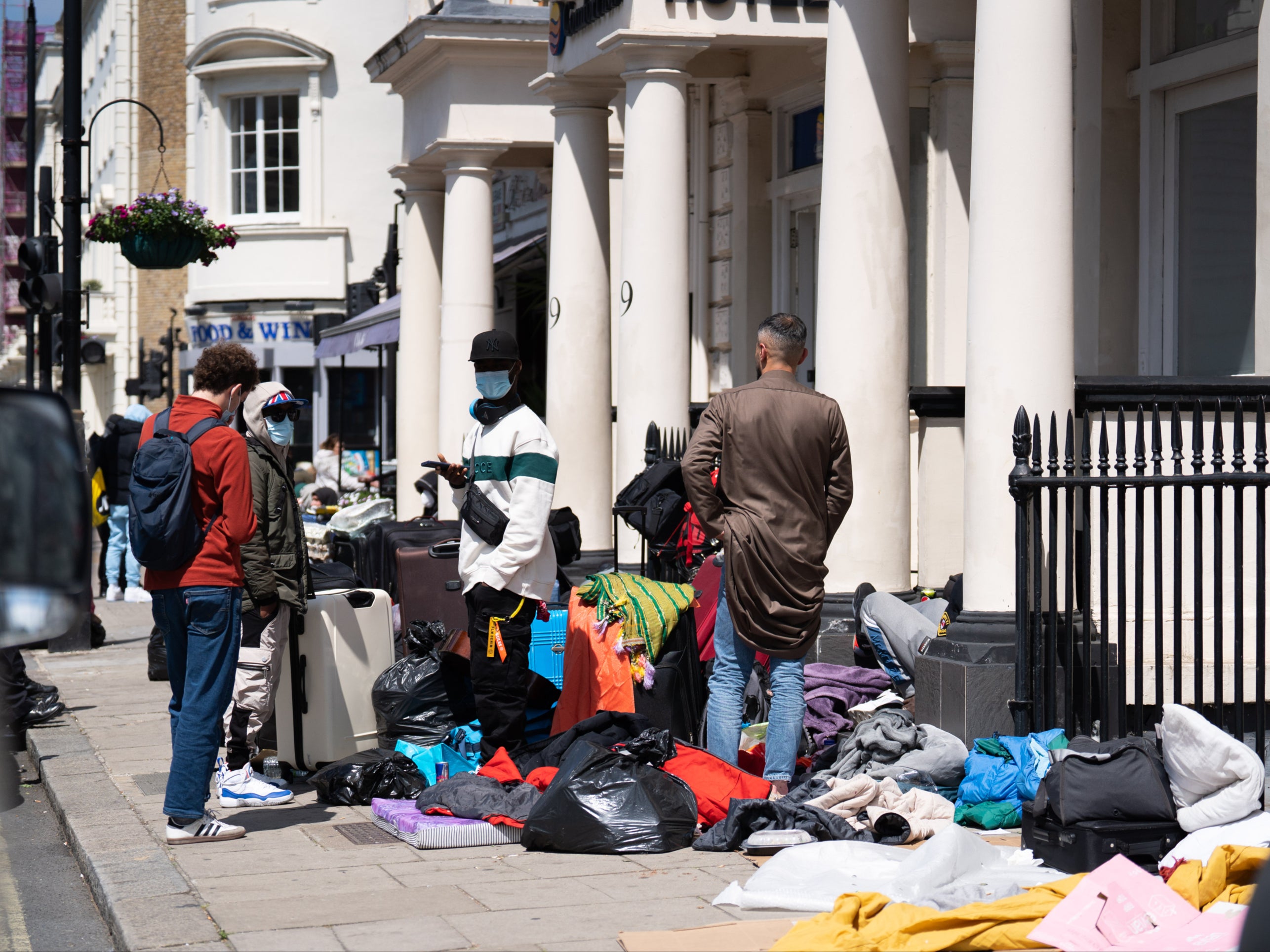 Comfort Inn in Pimlico, where a group of asylum seekers protested against cramped conditions