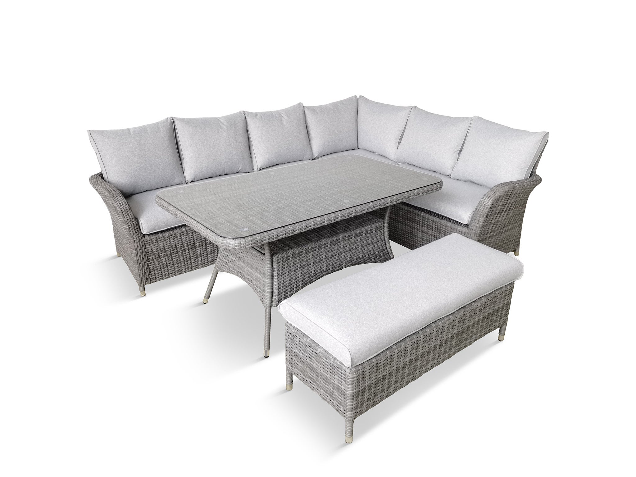 Dobbies Alps pebble rectangular sofa set