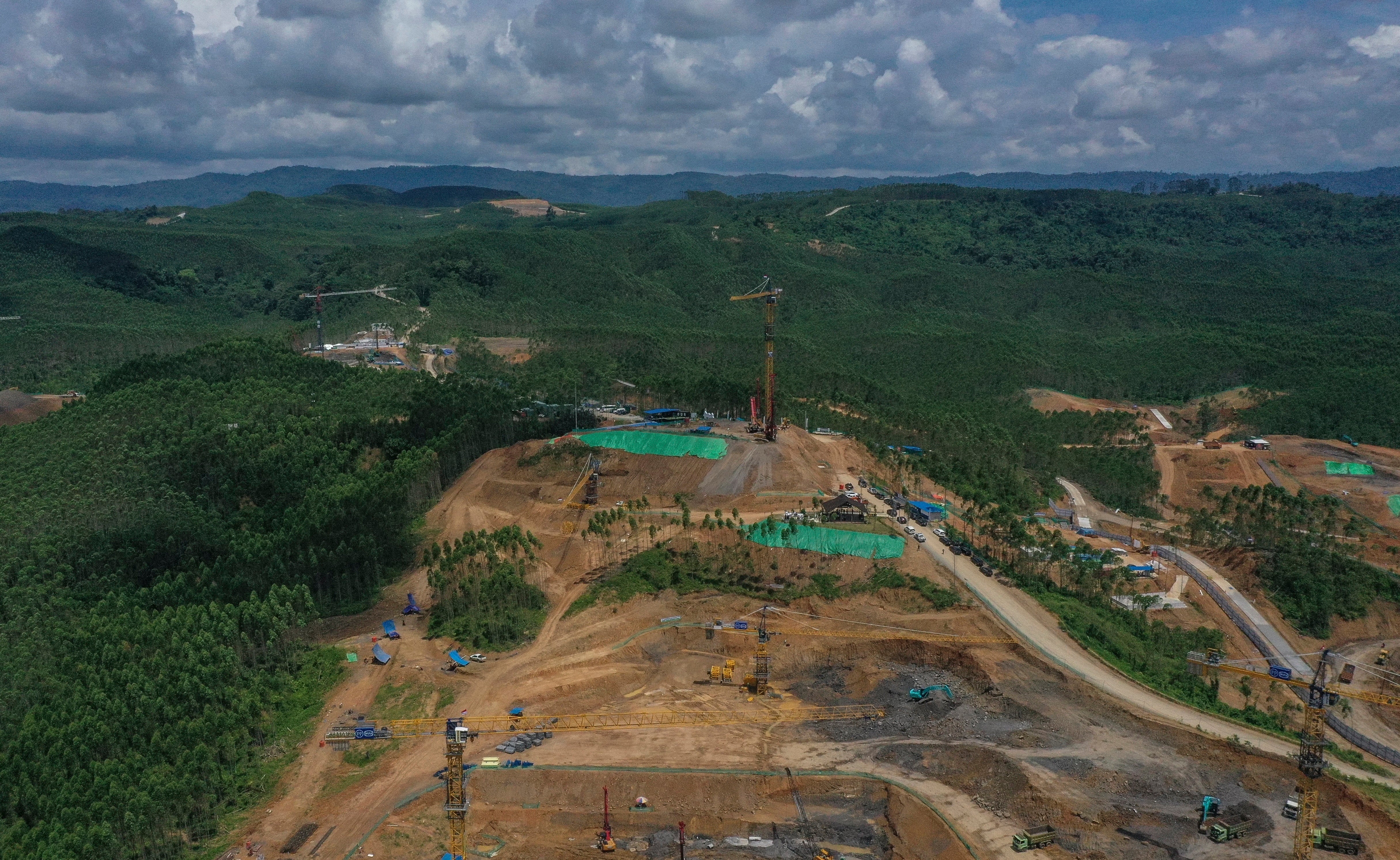 Construction site of Indonesia’s new capital city Nusantara in Sepaku