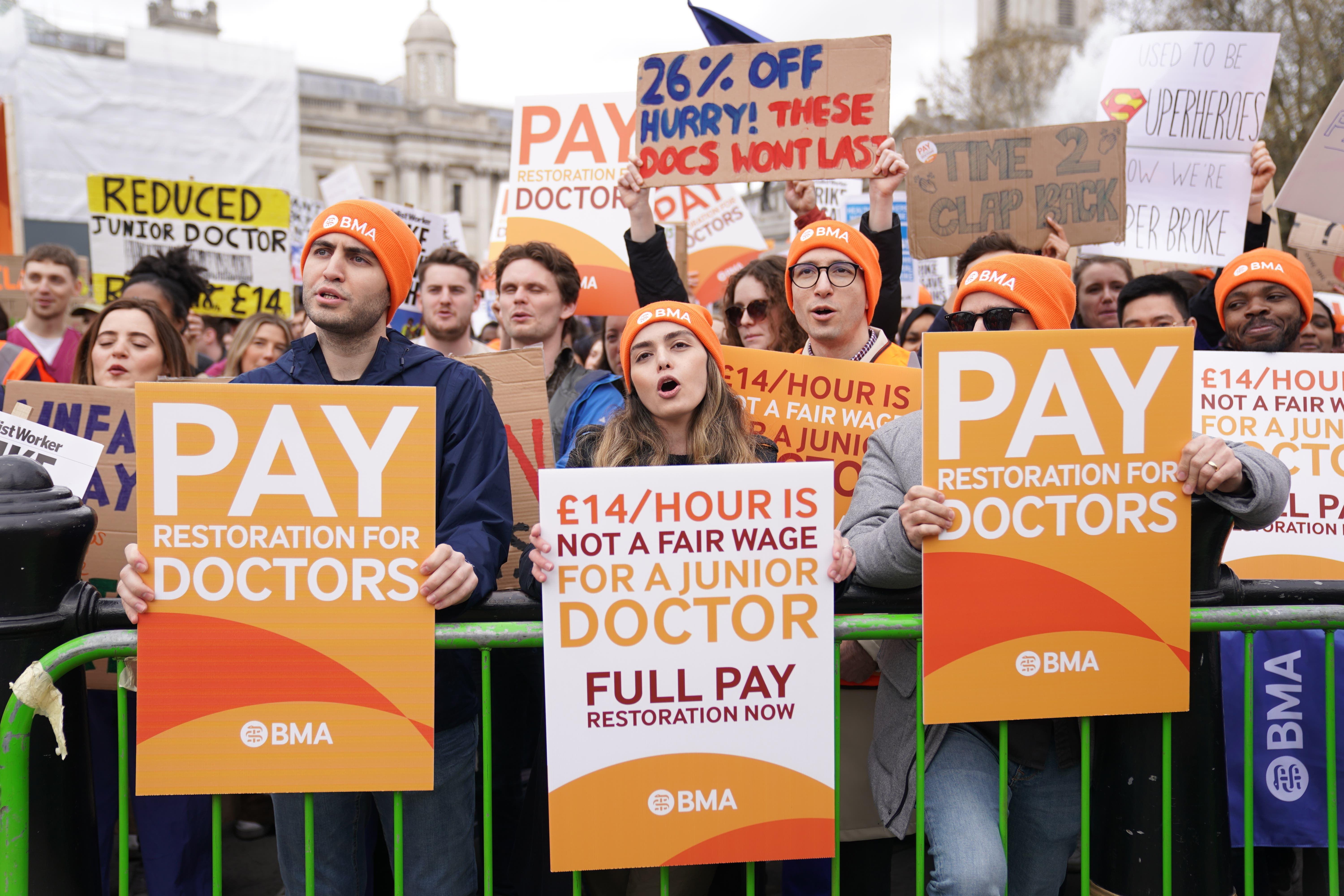 Junior doctors will strike for 72 hours from next Wednesday (PA)