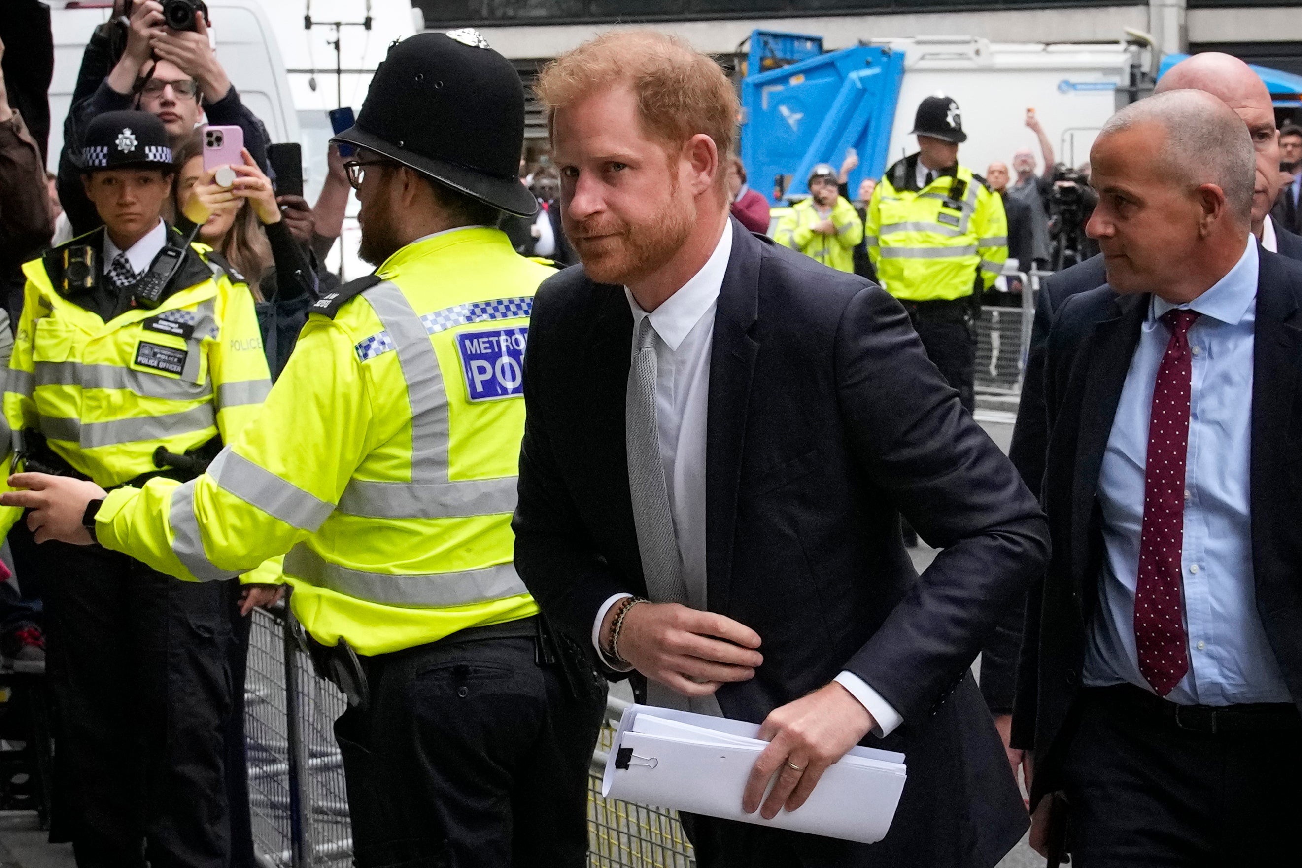 Prince Harry to tabloid newspaper's lawyer: 'Nobody wants to be phone hacked'