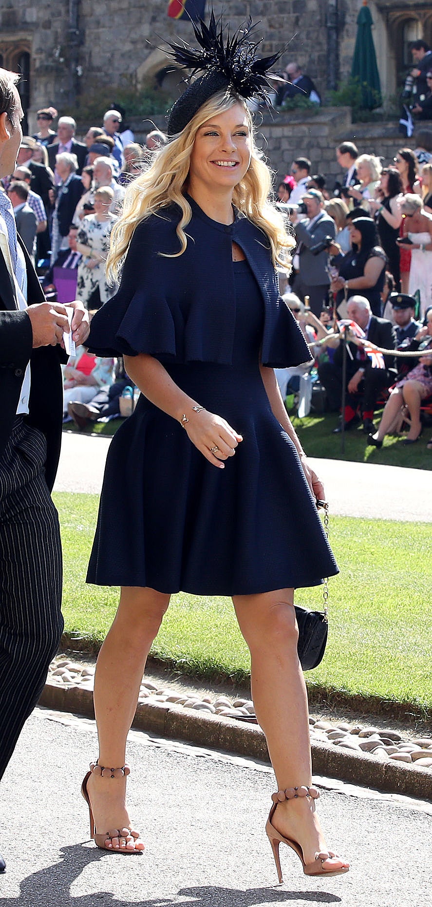 Chelsy Davy attends wedding of Prince Harry and Meghan Markle at St George’s Chapel in Windsor on 19 May 2018