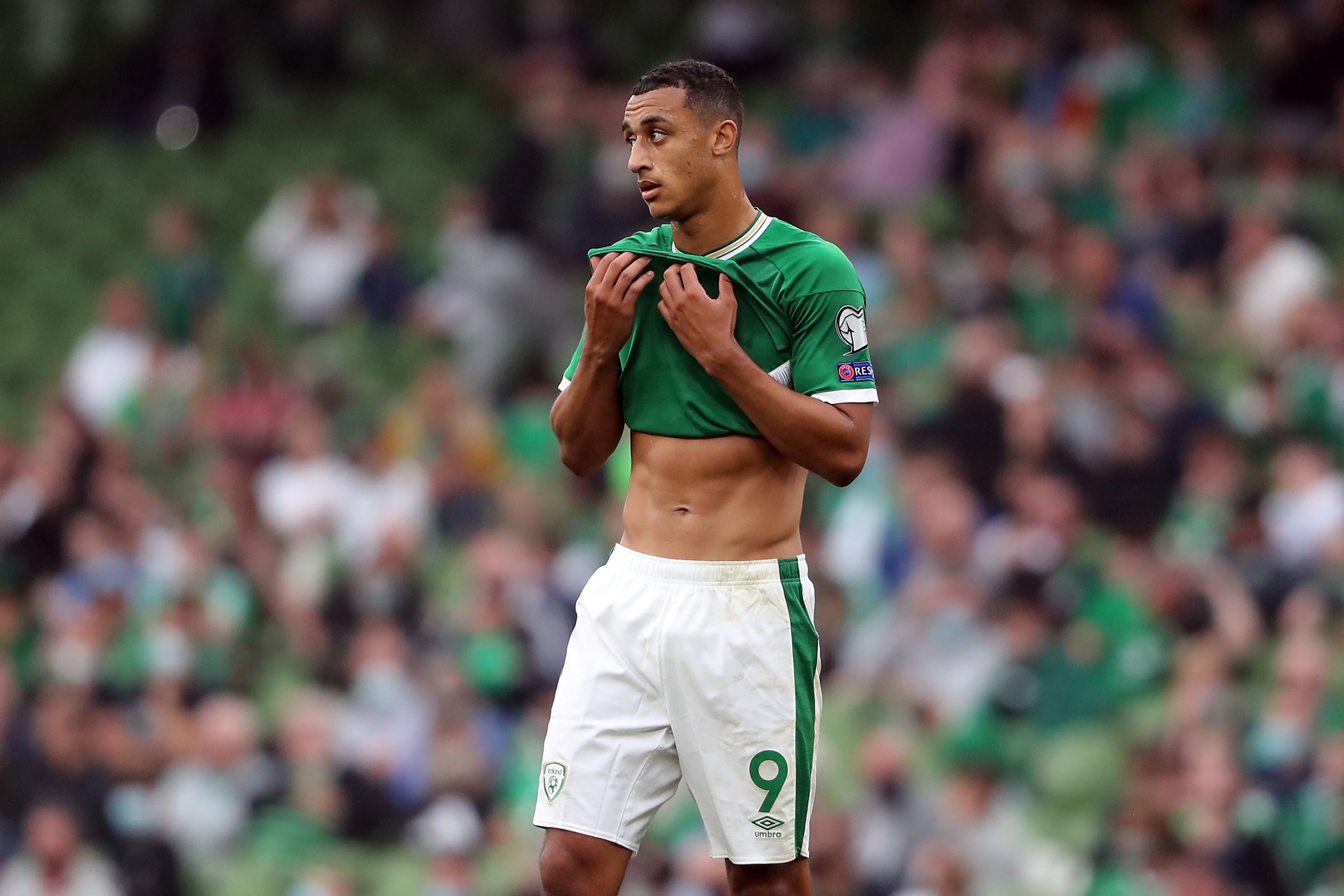 Republic of Ireland striker Adam Idah is happy to battle for his place at club and international levels (Niall Carson/PA)