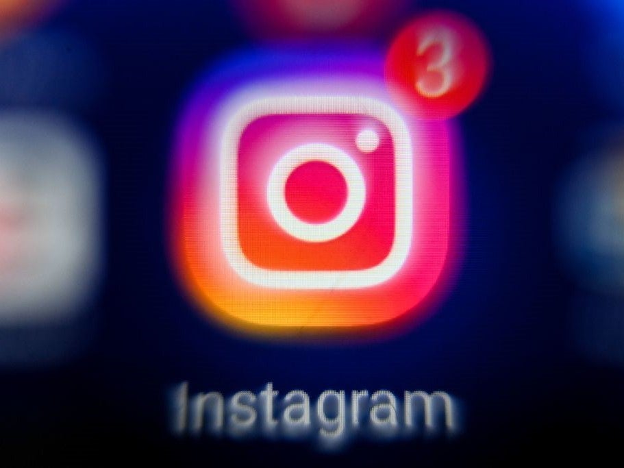 Instagram’s logo displayed on a tablet screen on 18 October, 2021