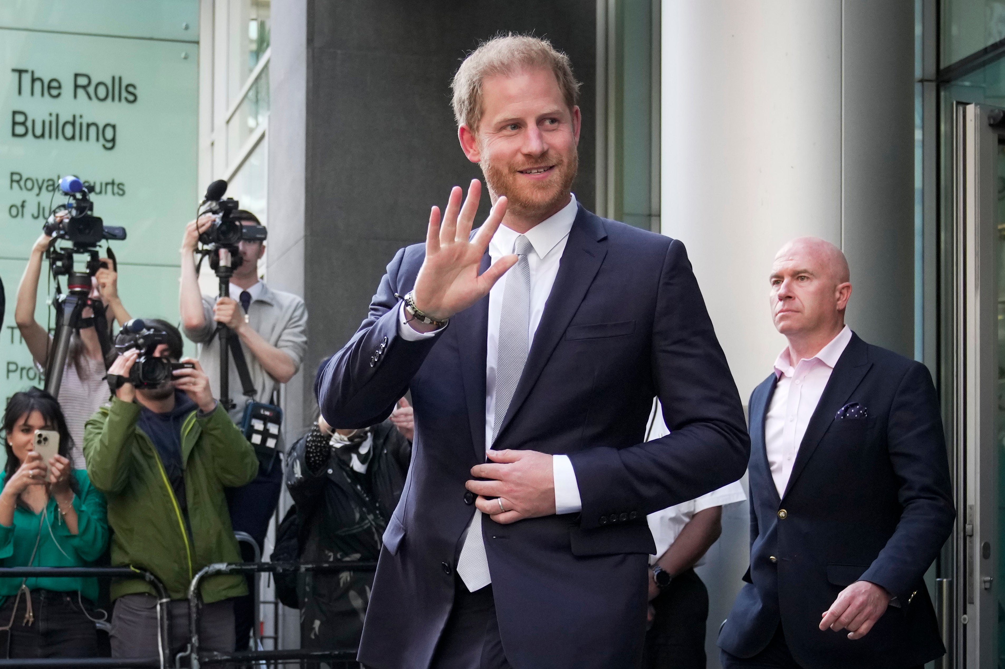 Prince Harry leaves the High Court after giving evidence in London