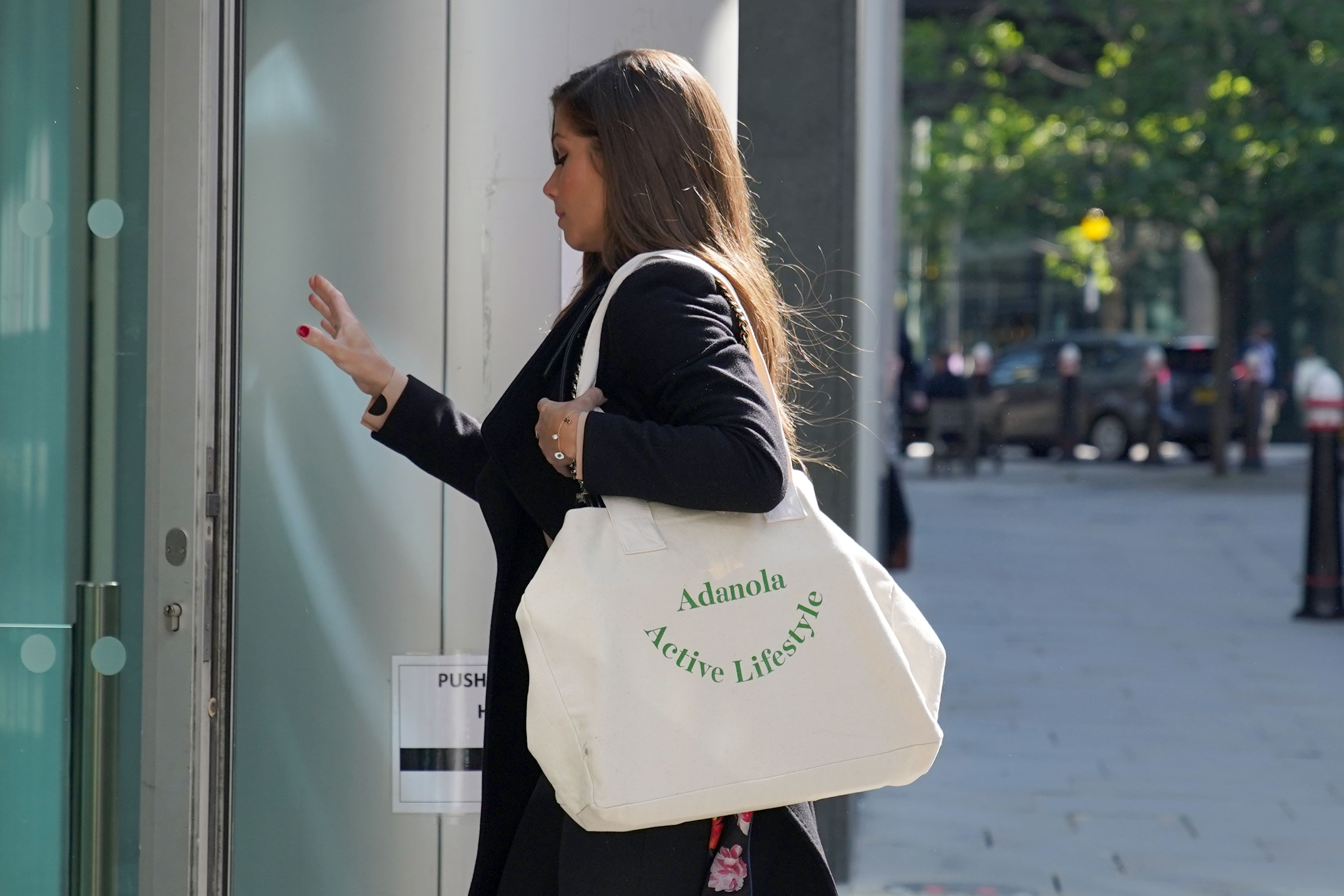 Former Coronation Street actress Nikki Sanderson arrives at the Rolls Buildings in central London for the start of her phone hacking trial against Mirror Group Newspapers (MGN). A number of high-profile figures have brought claims against MGN over alleged unlawful information gathering at its titles. Picture date: Thursday June 8, 2023.