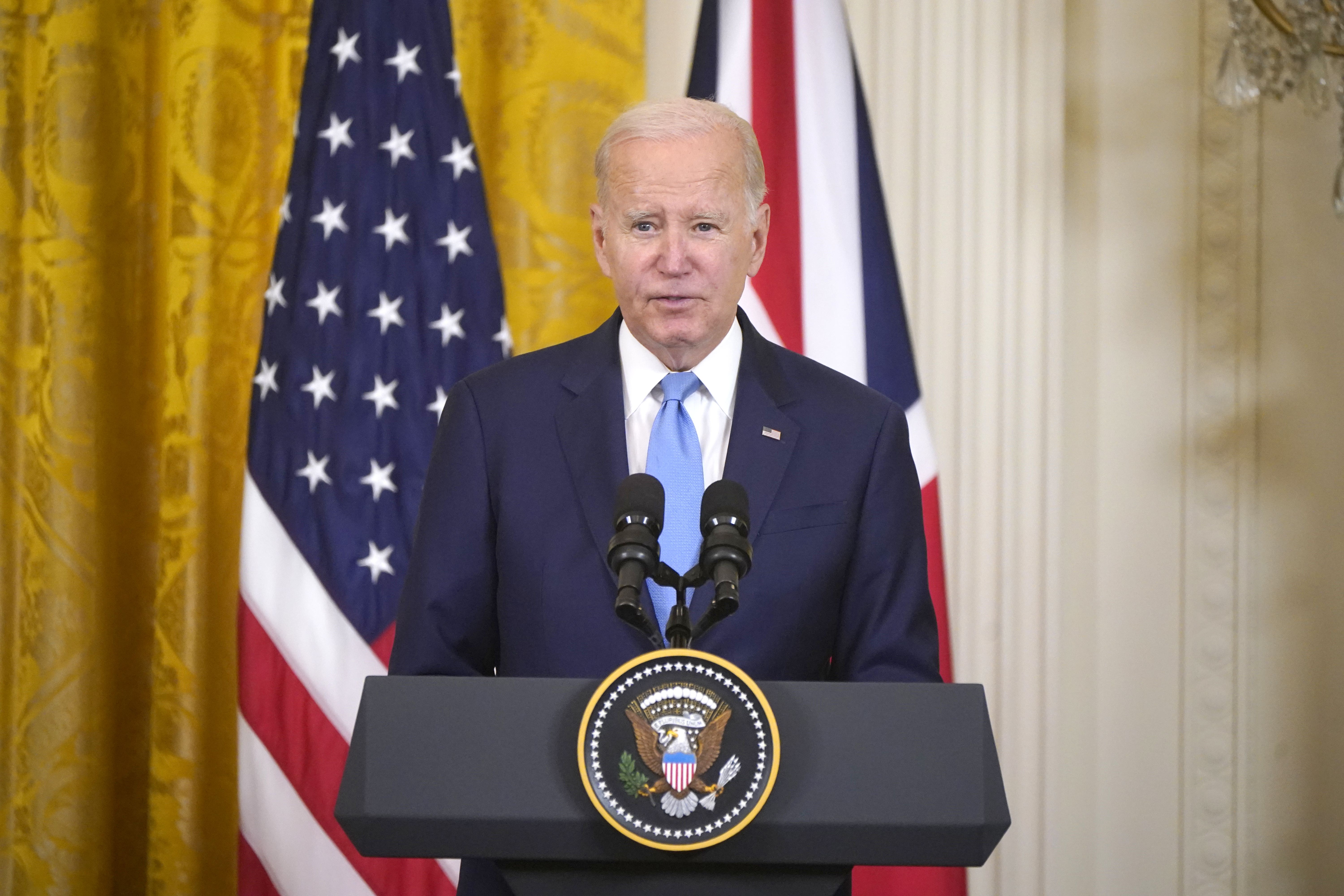 US President Joe Biden (Niall Carson/PA)