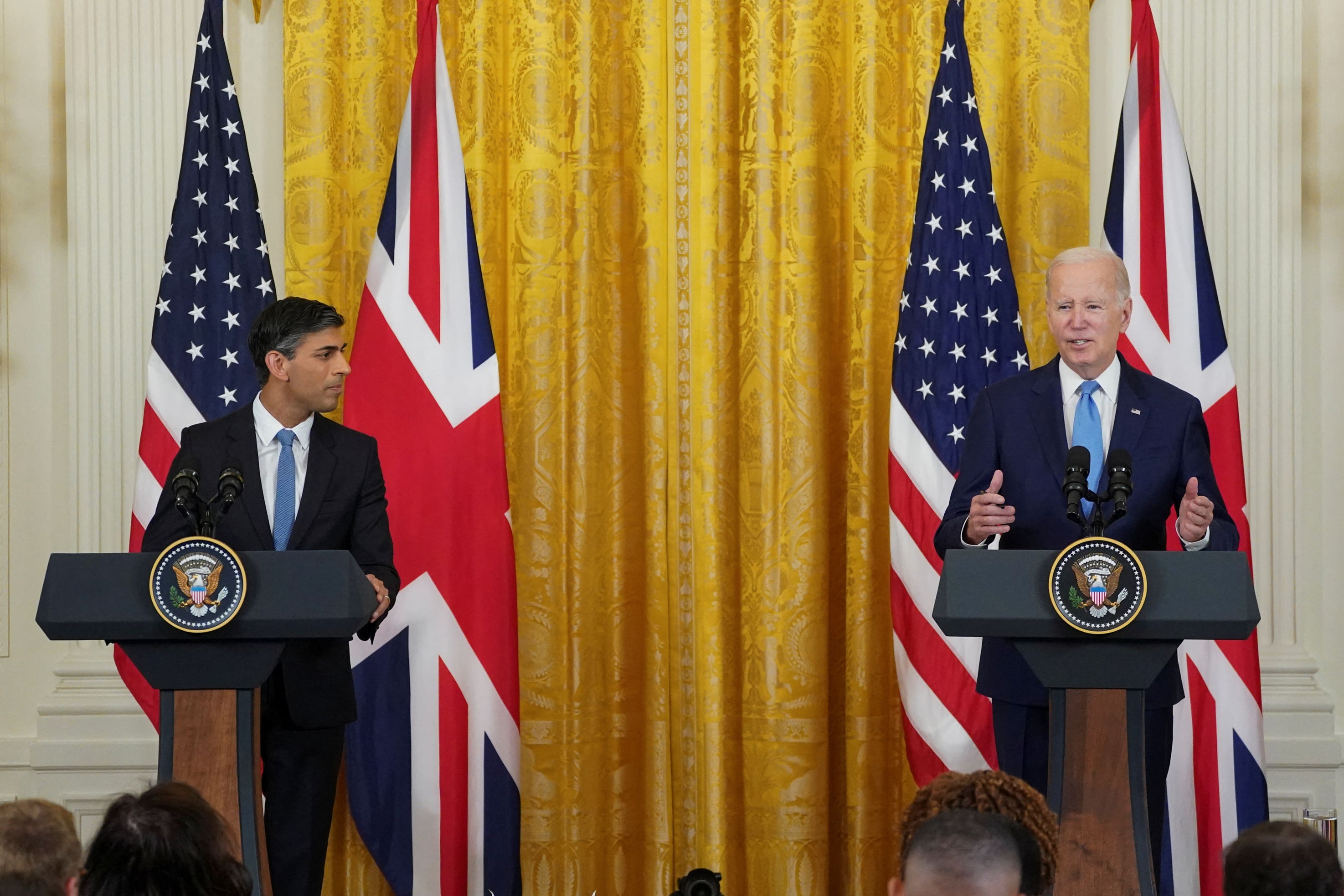 Rishi Sunak and Joe Biden (PA)