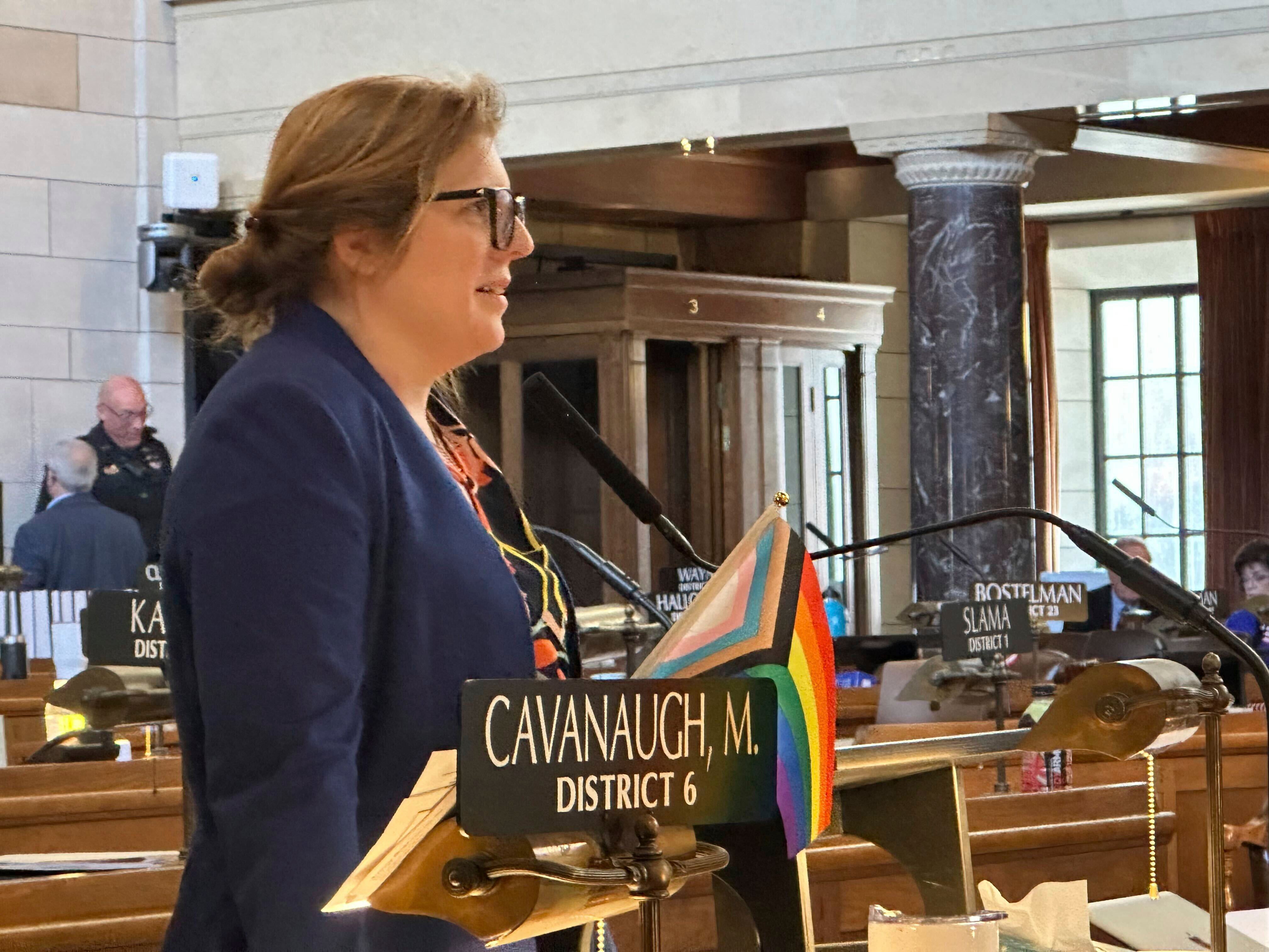 State Senator Machaela Cavanaugh slammed Mr Halloran for his stunt