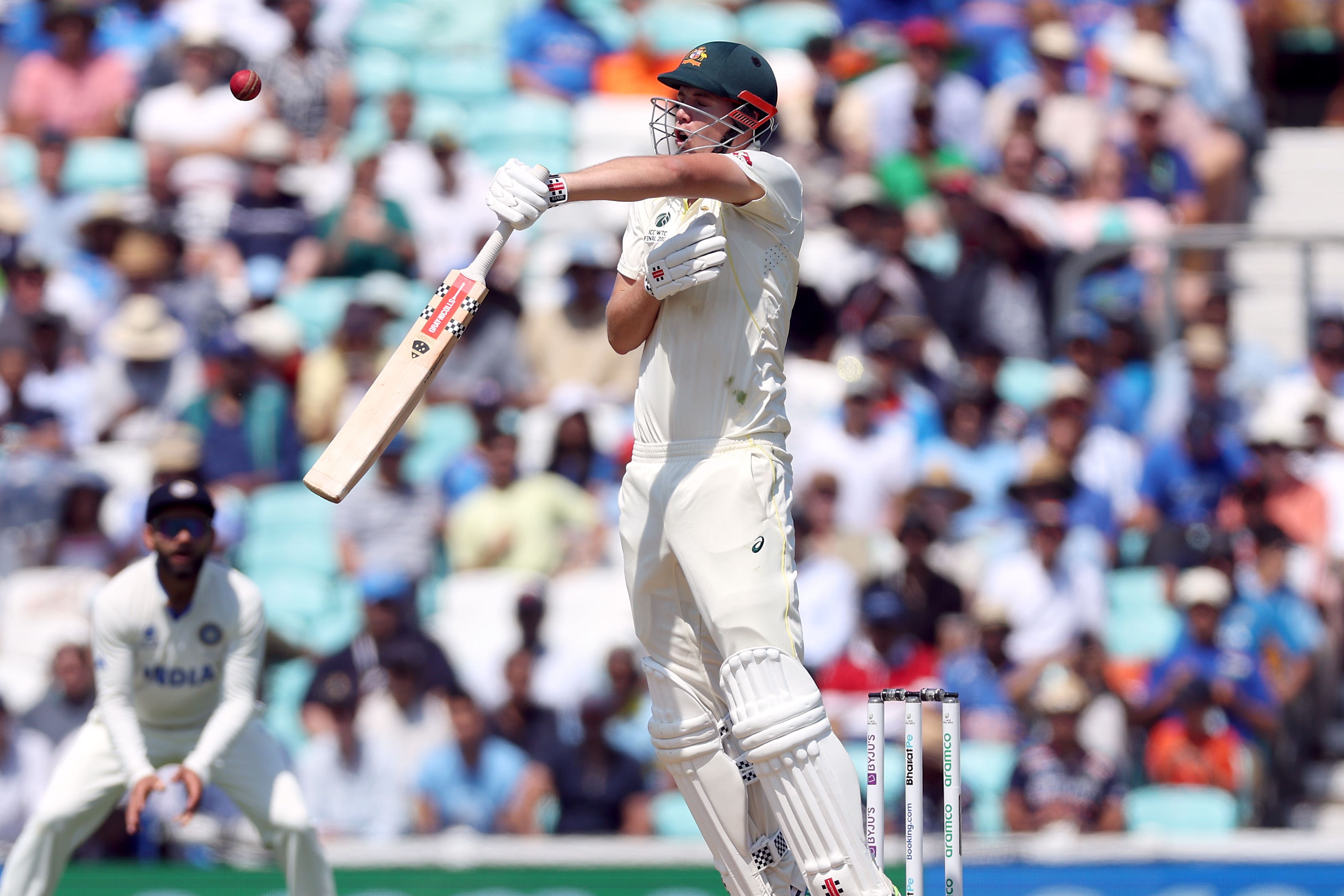 Cameron Green lost his wicket but Australia remain in the ascendency (Steven Paston/PA)