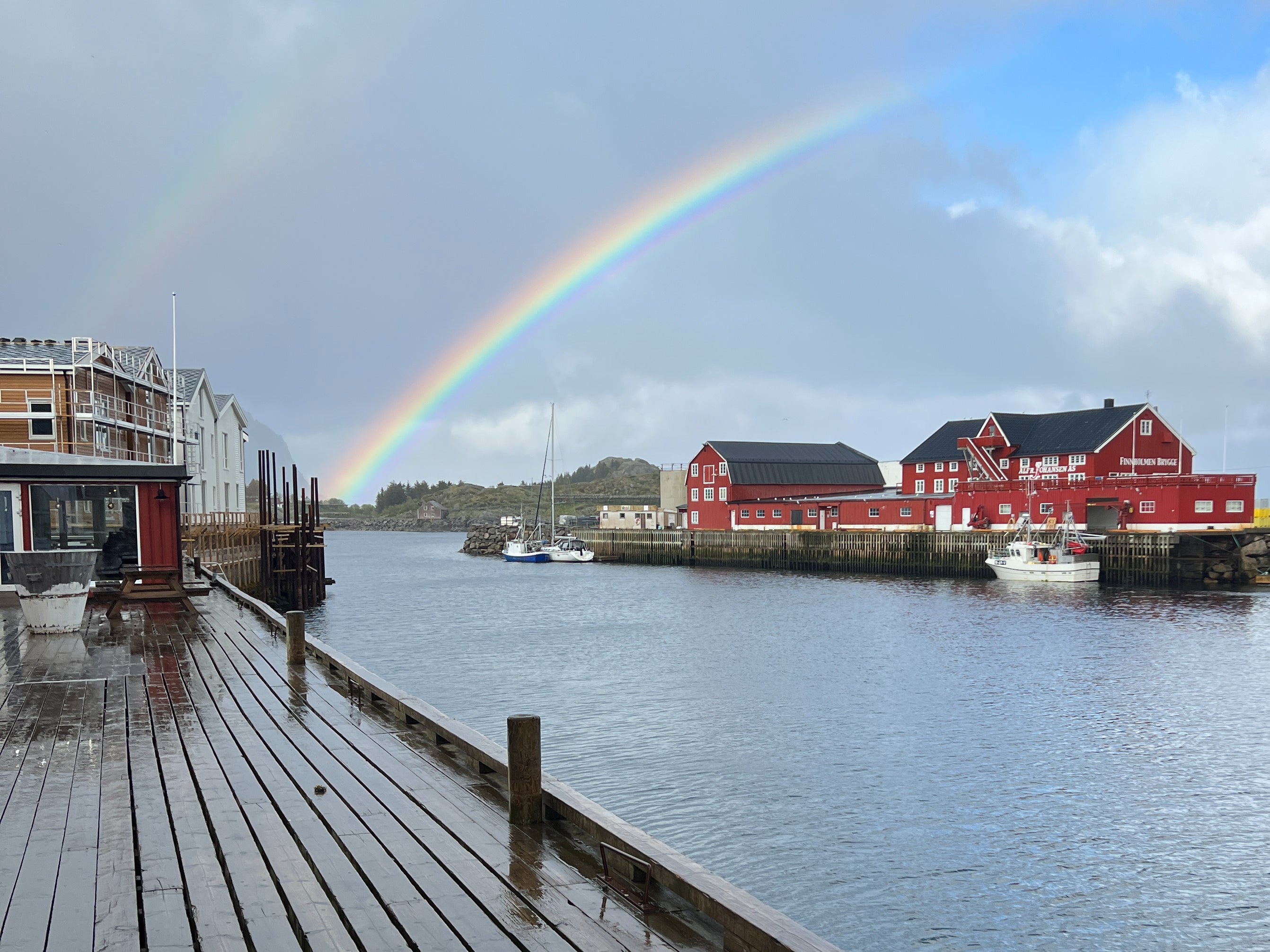 Rainbow’s end: Henningsvaer in Norway’s Lofoten Islands