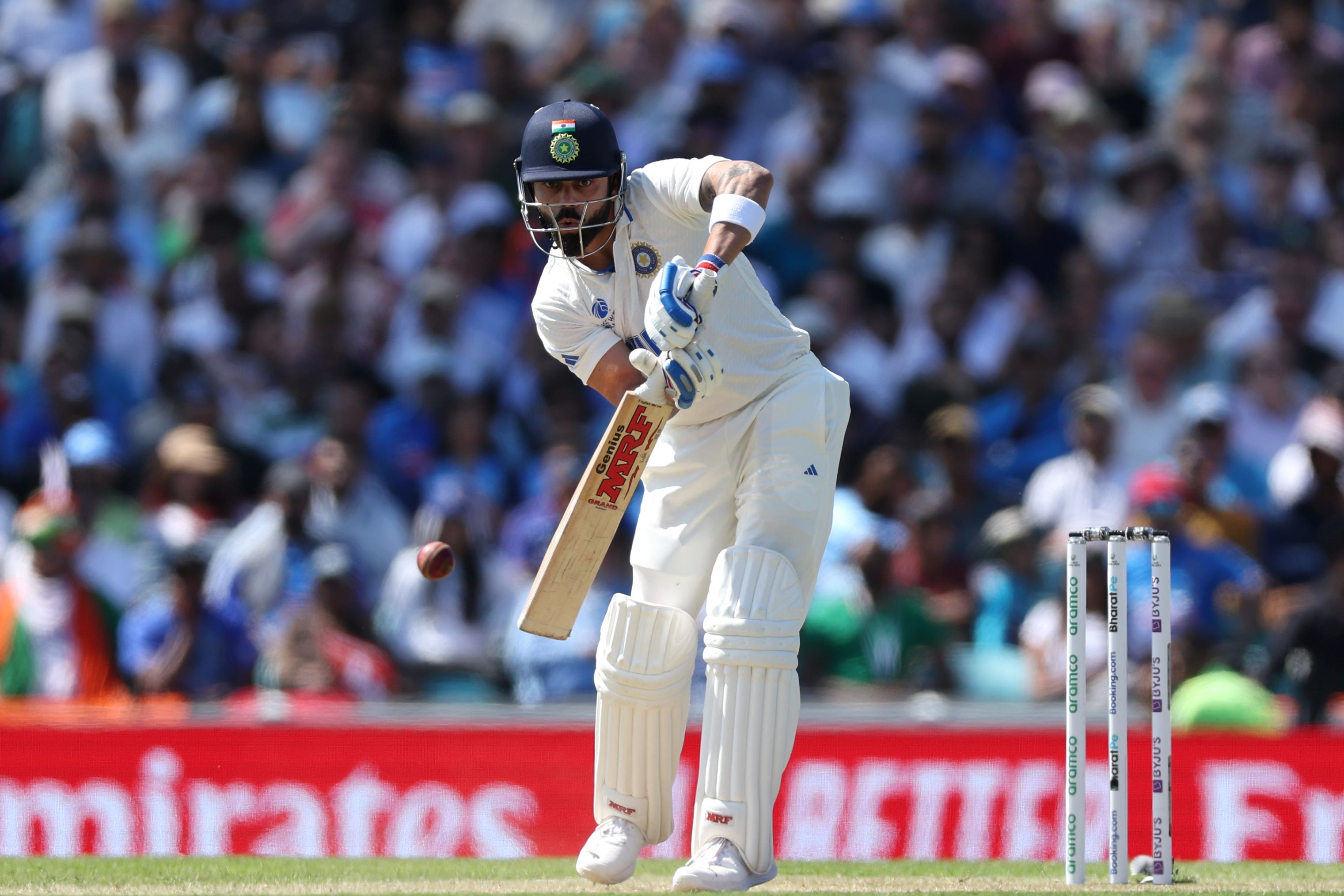 Virat Kohli finished unbeaten on 44 (Steven Paston/PA)