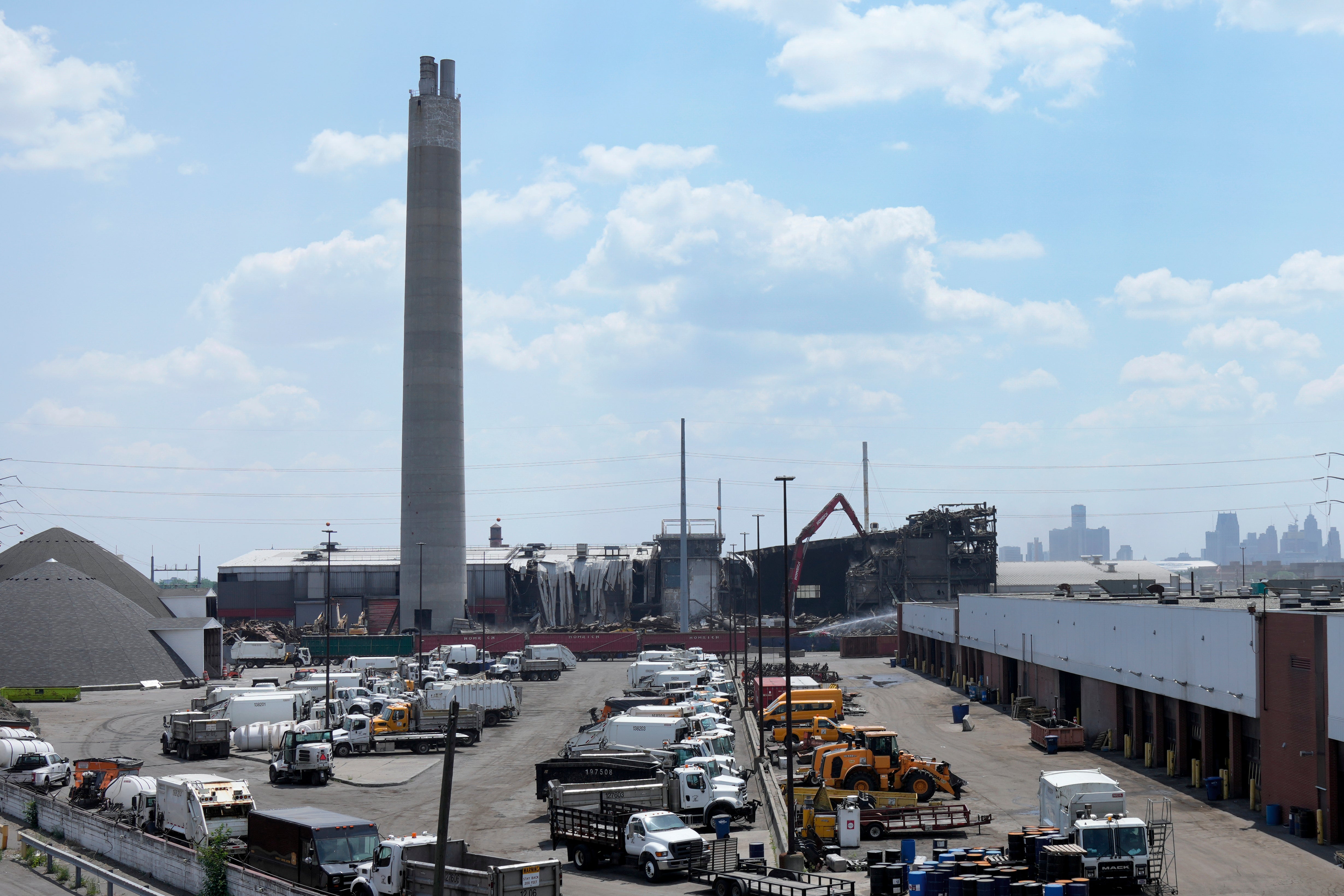 Smokestack Implosion Detroit