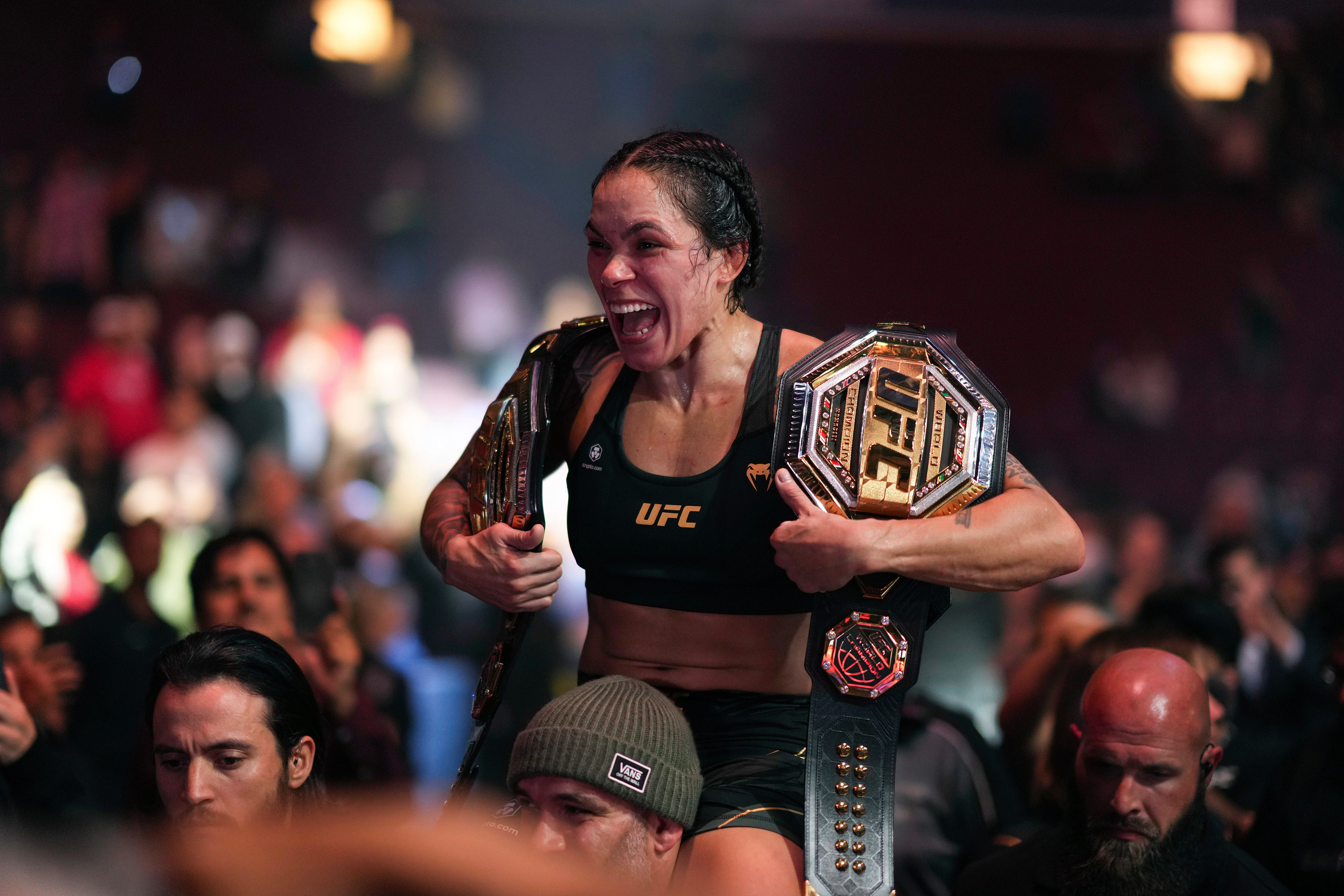 Amanda Nunes retired from UFC as a double champion (Darryl Dyck/The Canadian Press/AP)