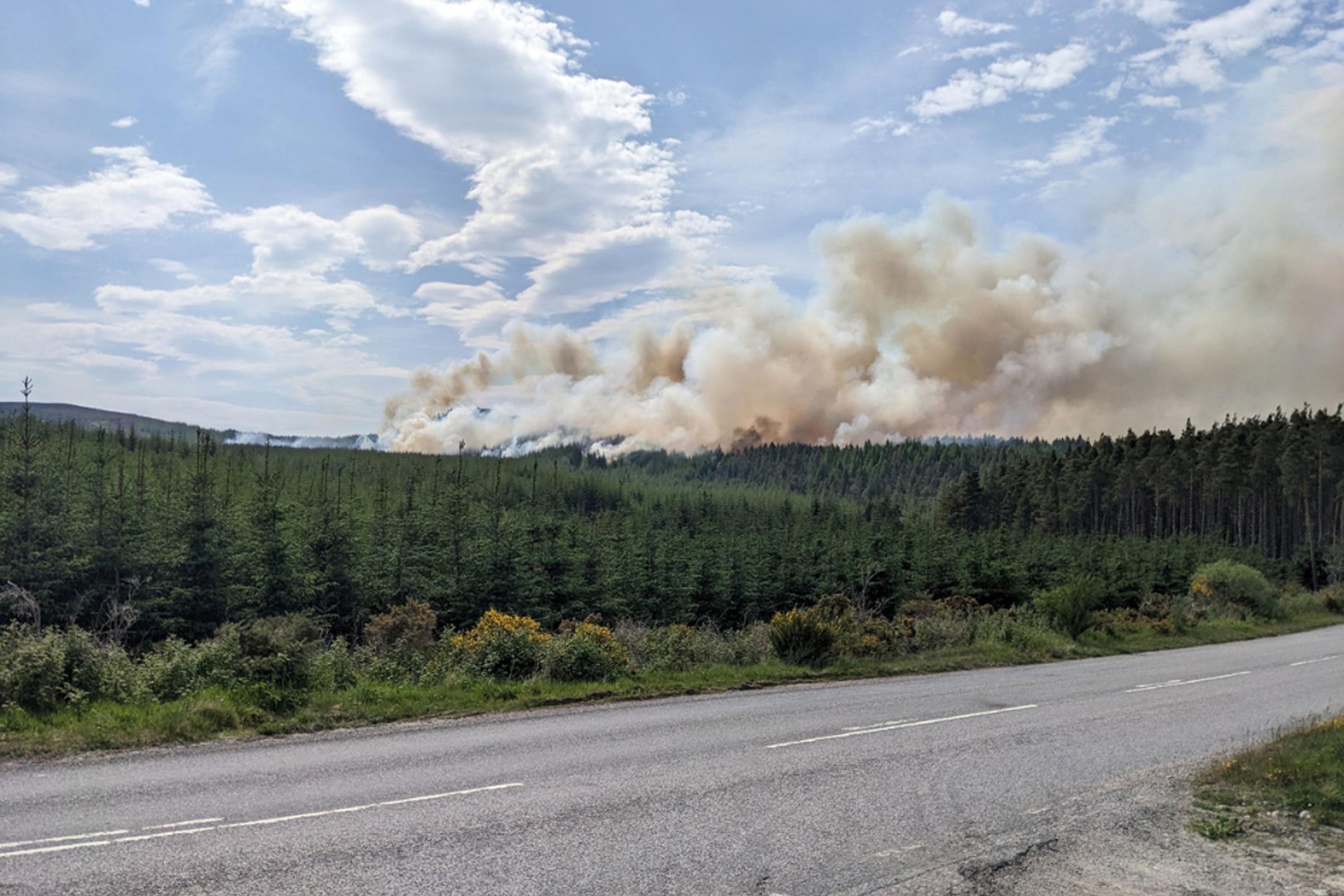 The fire broke out on Saturday afternoon (Neil Wallace/PA)