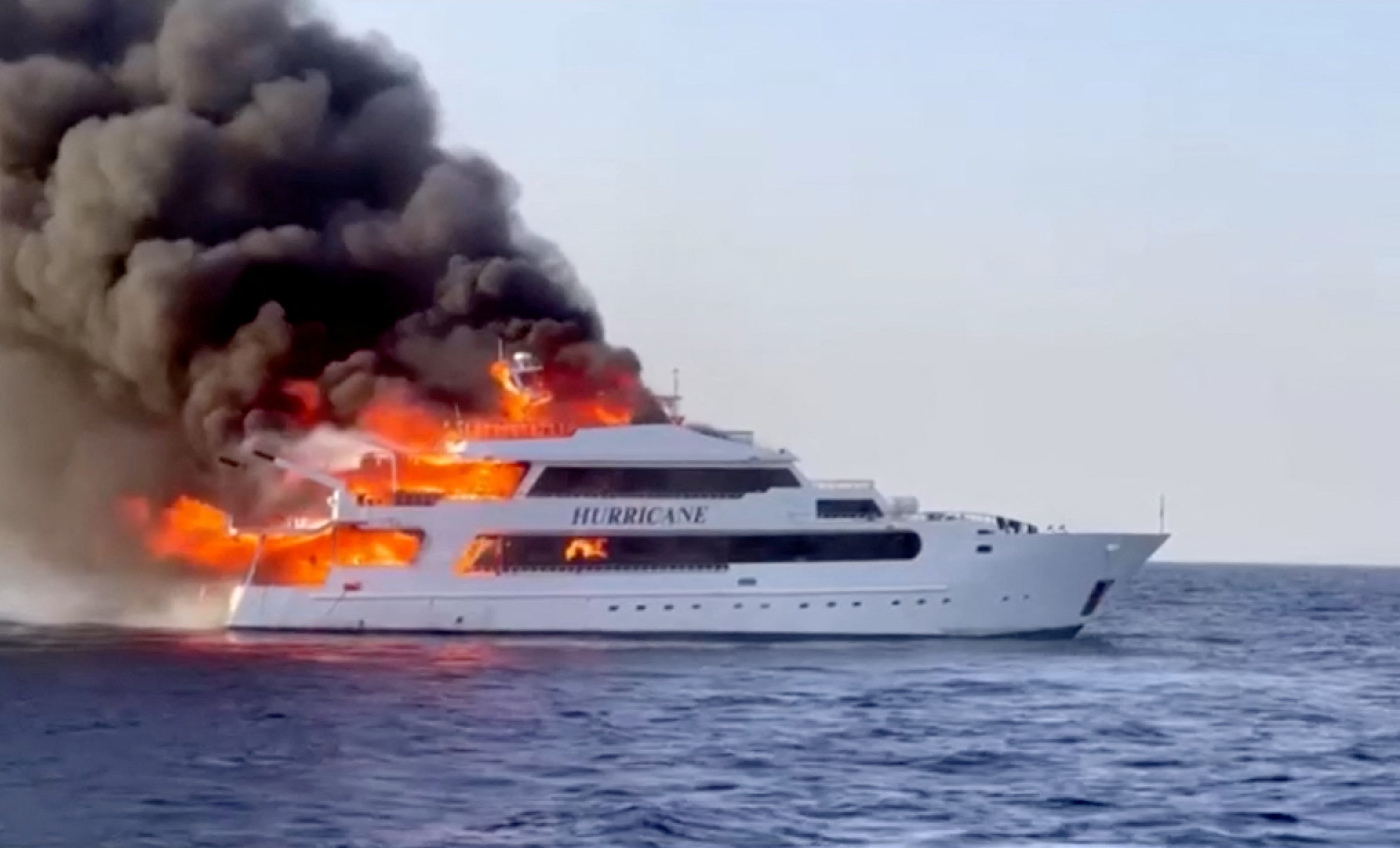 Three missing British passengers who were on a diving boat that caught flames have been confirmed dead by the tour operator