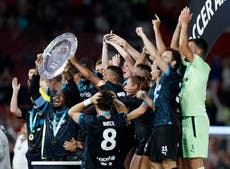 Soccer Aid: Triumphant World XI lift trophy after beating England