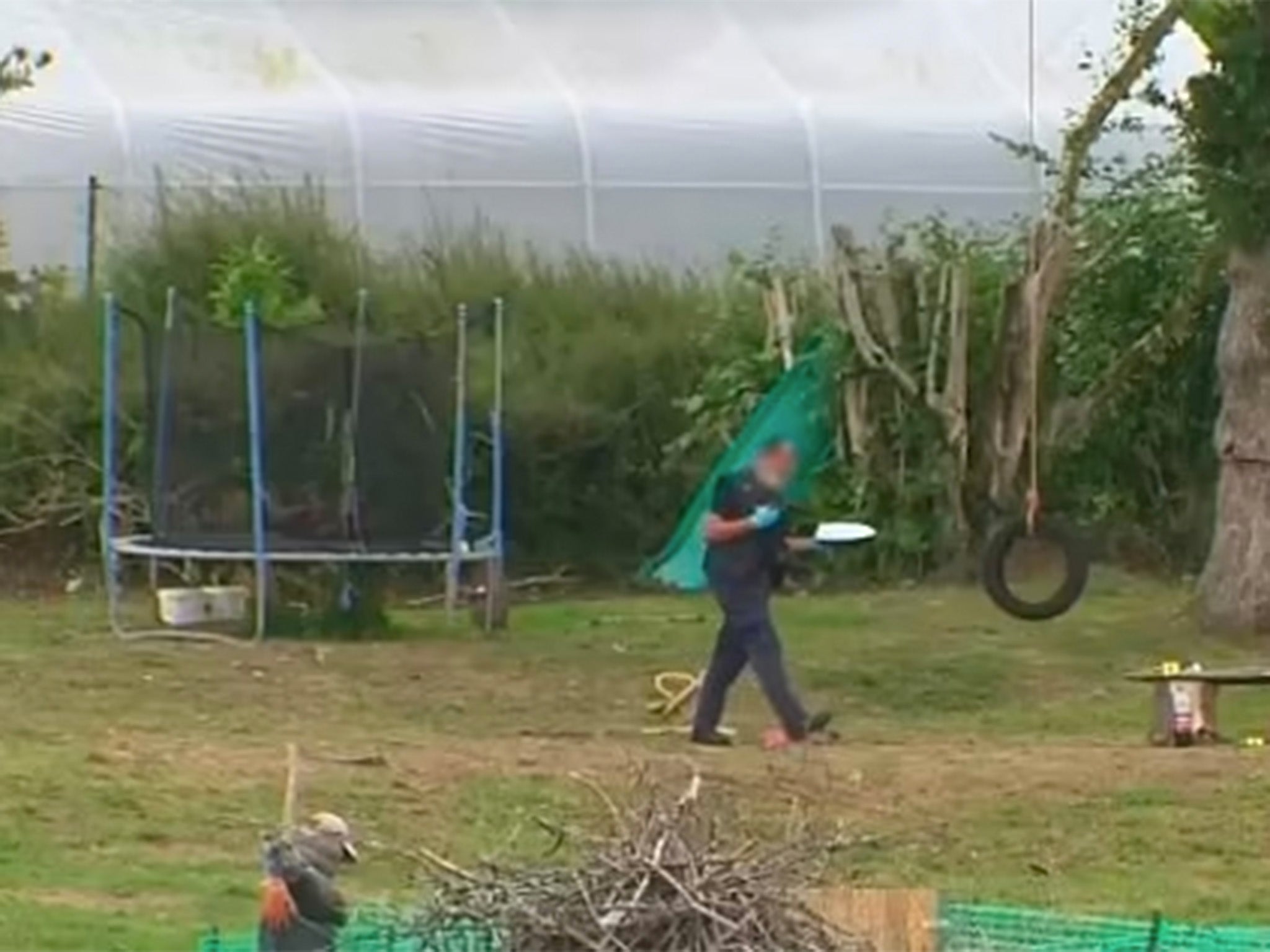 The 11-year-old was shot when she was reportedly playing on the swings during a family barbecue in the French hamlet of Saint-Herbot, near Quimper, on Saturday night