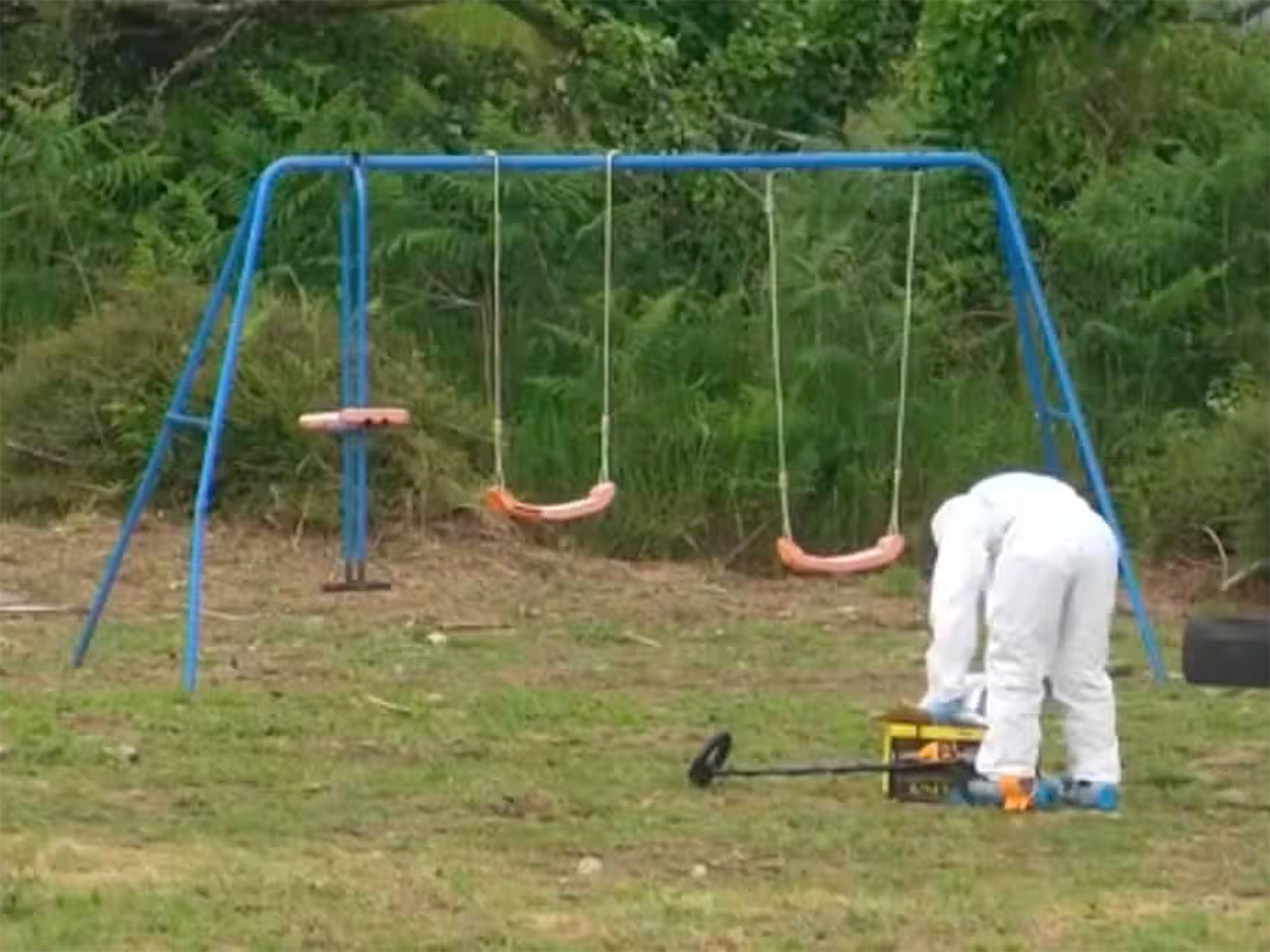 Scene of the shooting of an 11-year-old British girl in Brittany, France