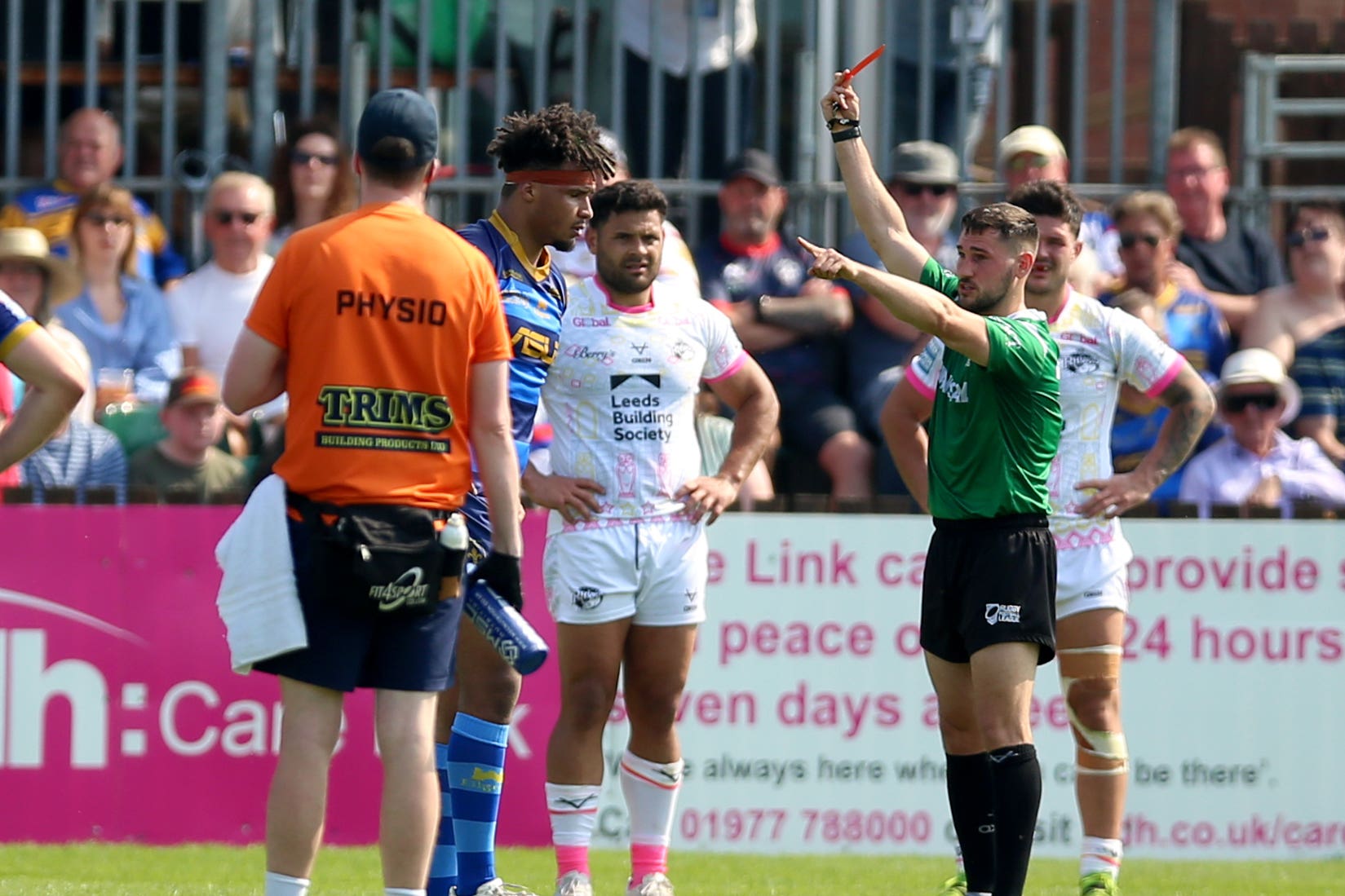 Hugo Salabio, second left, could get a six-match ban (Nigel French//PA)