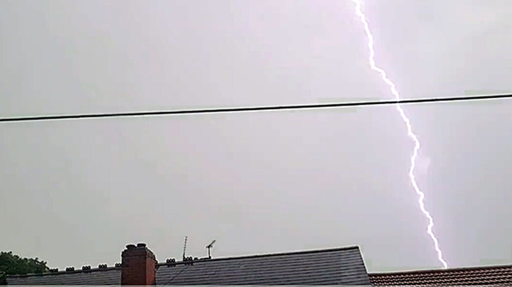 Lightning over Wolverhampton at around 8.30pm on Sunday evening