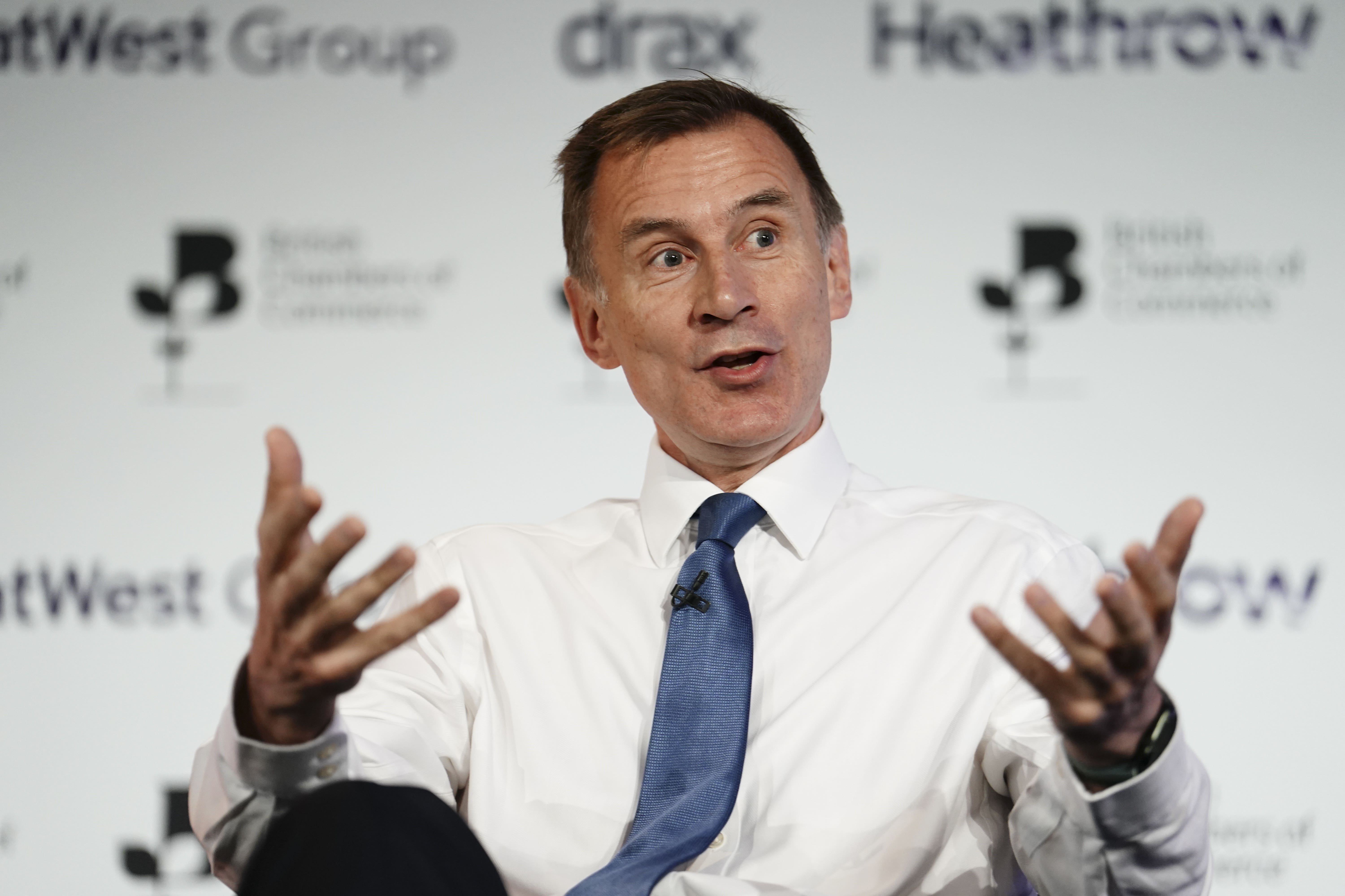 Former chancellor of the exchequer Jeremy Hunt